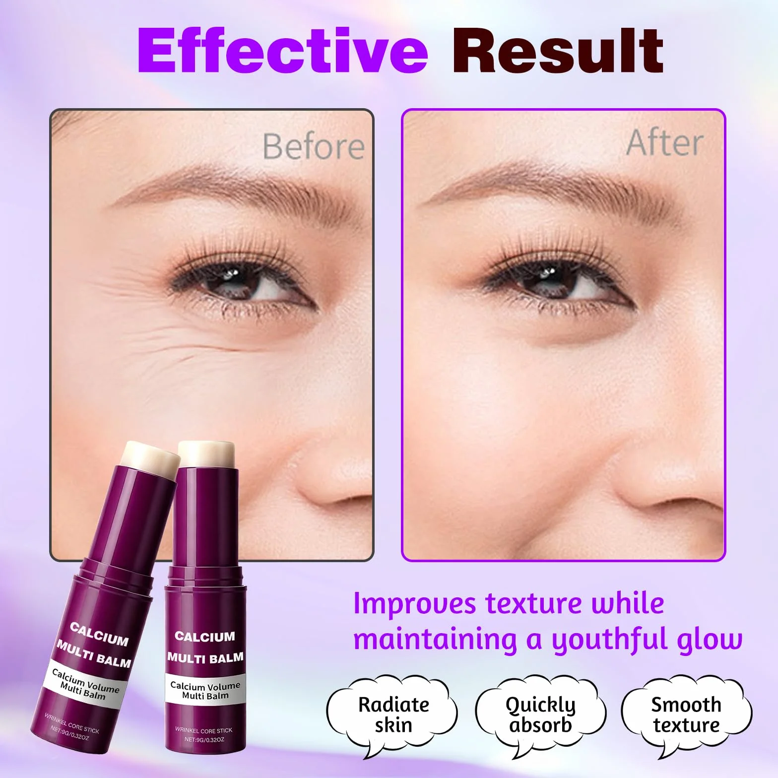 Multi Balm Stick wapniowy rozjaśniacz pod oczy przeciwstarzeniowy ujędrniający nawilżający 2 sztuki