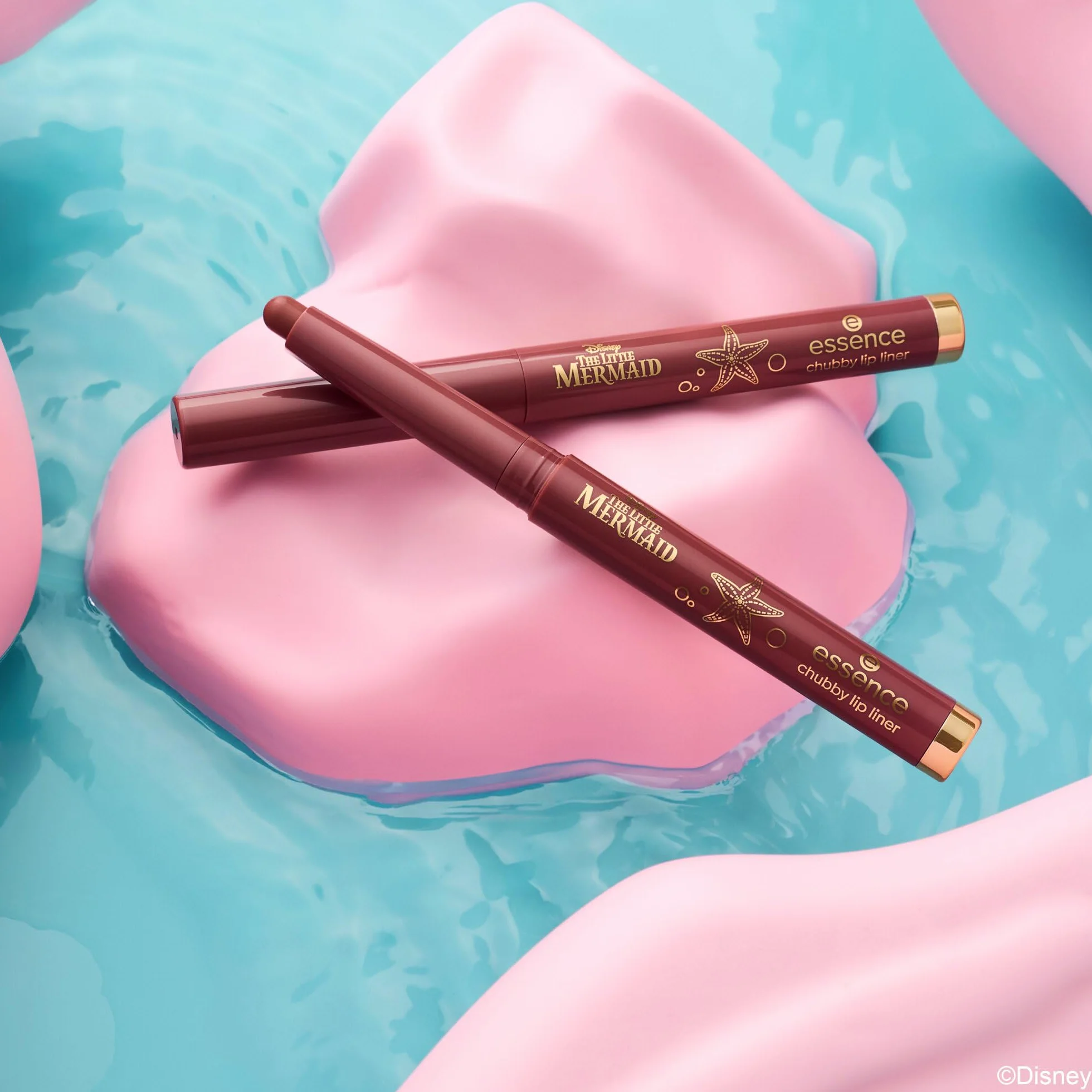 essence Konturówka do ust typu chubby Disney THE LITTLE MERMAID, natychmiastowy wynik, matowy (1.2g)