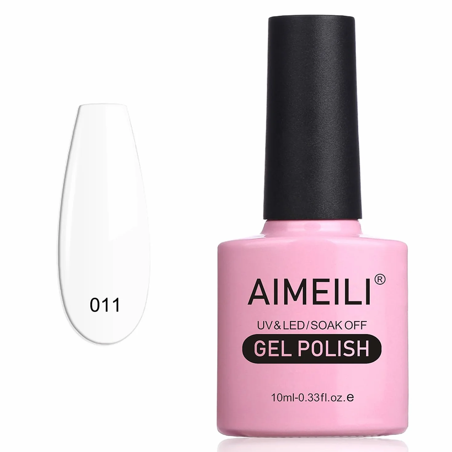AIMEILI Biały żelowy lakier do paznokci Soak Off UV LED Gel Lakier - Studio White Arctic White (011) 10ml