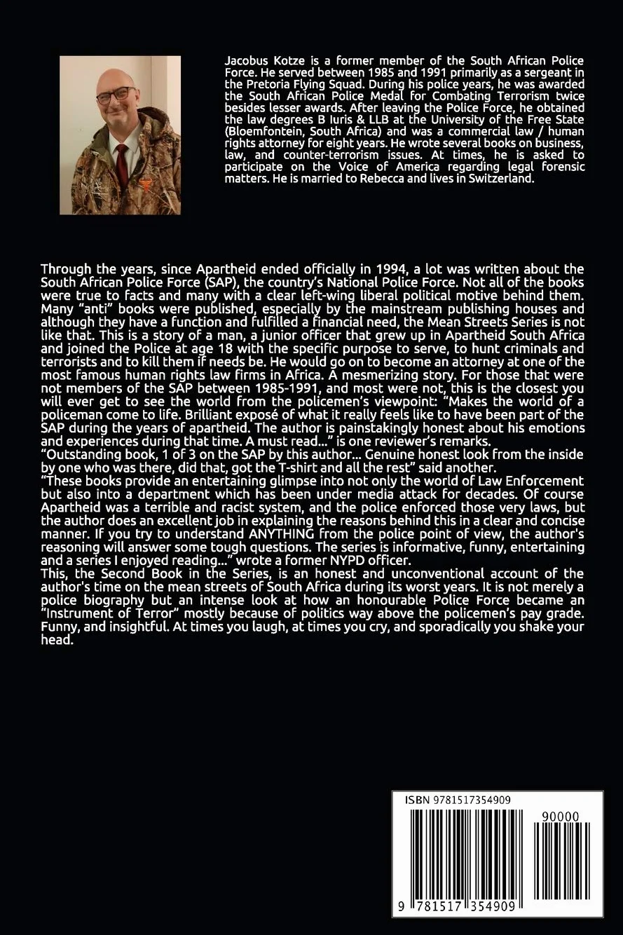 MEAN STREETS - Life in the Apartheid Police (Book 2) The Mean Streets
