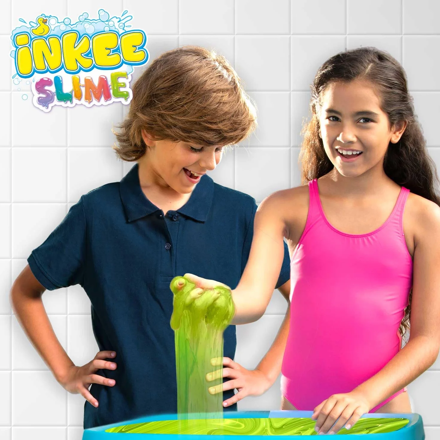 INKEE Bath Slime Mini Zestaw 4 Sztuk Szlam Kąpielowy dla Dzieci z Witaminą E i Aromatem