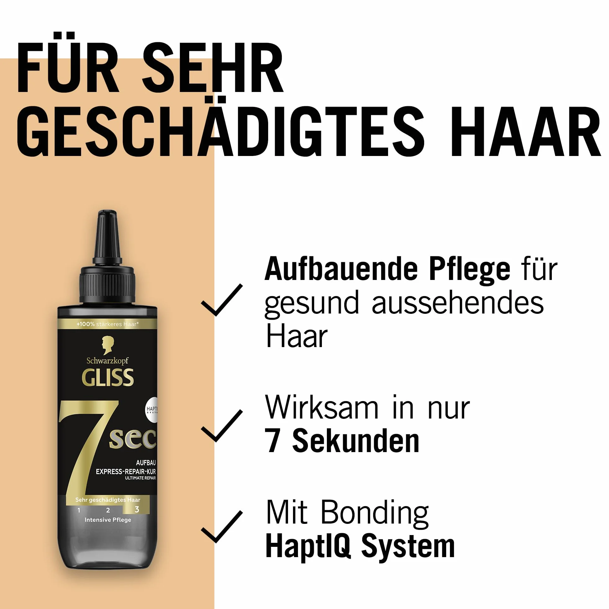 Gliss Kur Ultimate Repair kuracja do włosów 200 ml 7 Sec Express-Repair