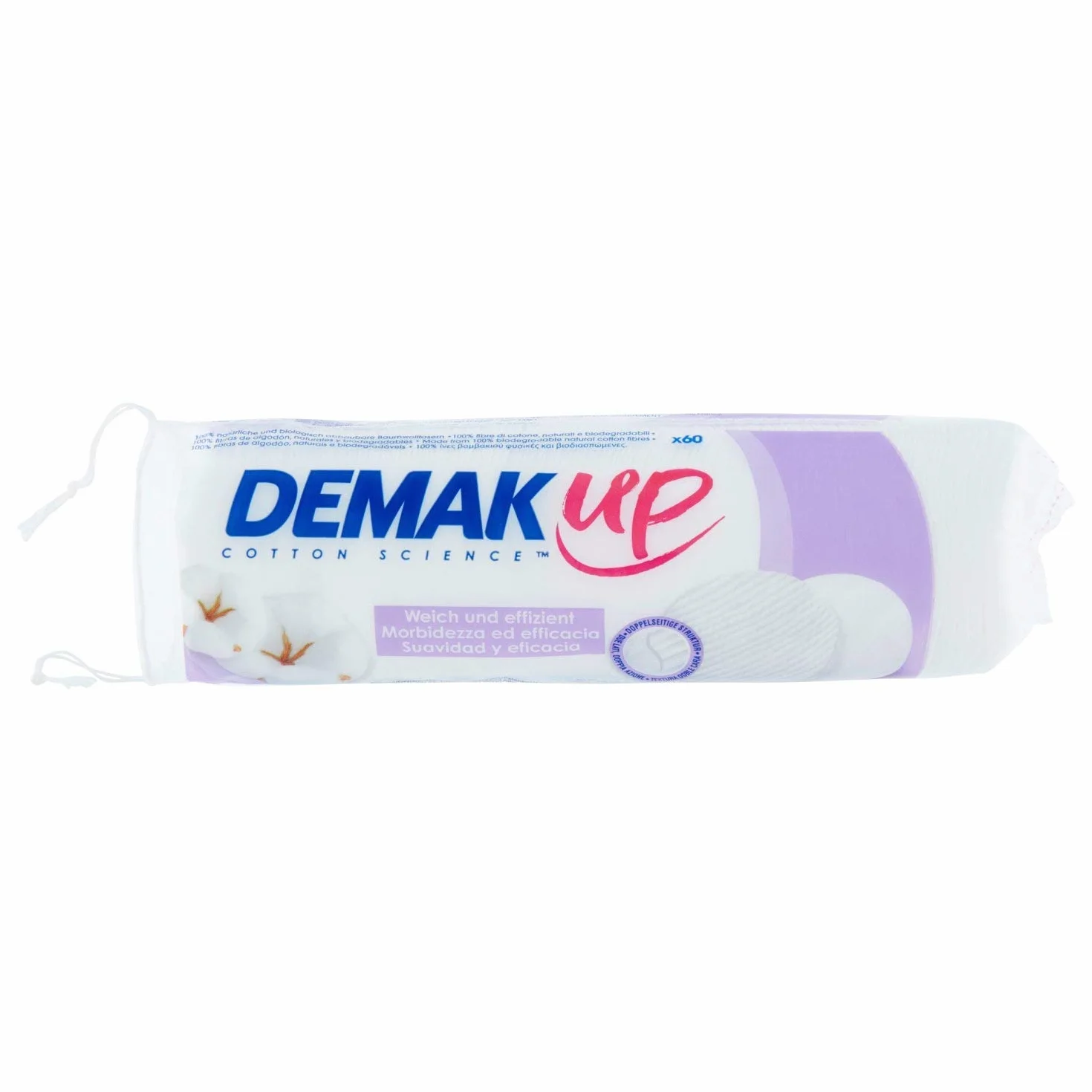 Demak'Up Płatki Kosmetyczne Białe 60 sztuk