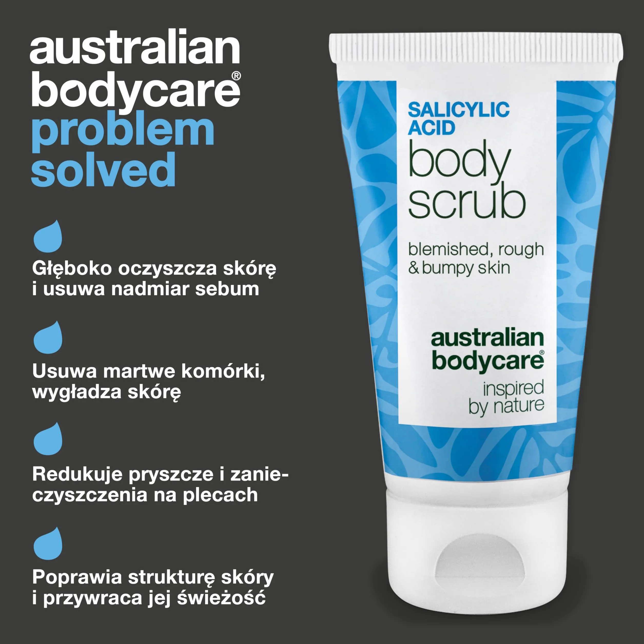 Peeling do ciała z kwasem salicylowym na trądzik, zaskórniki i niedoskonałości 50 ml