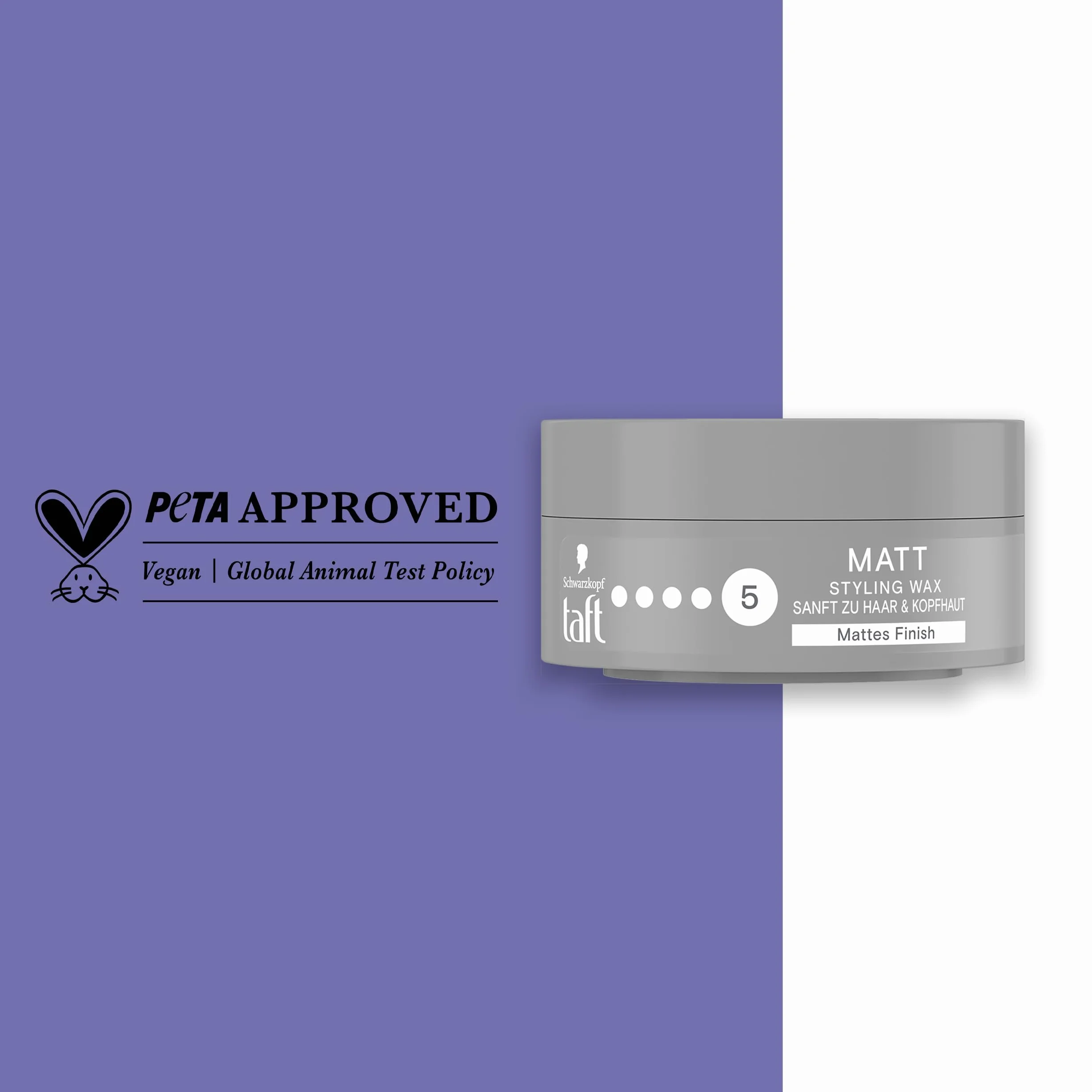 Schwarzkopf Taft Styling Wax Matt 75 ml wosk do włosów matowe wykończenie długotrwałe trzymanie wegański