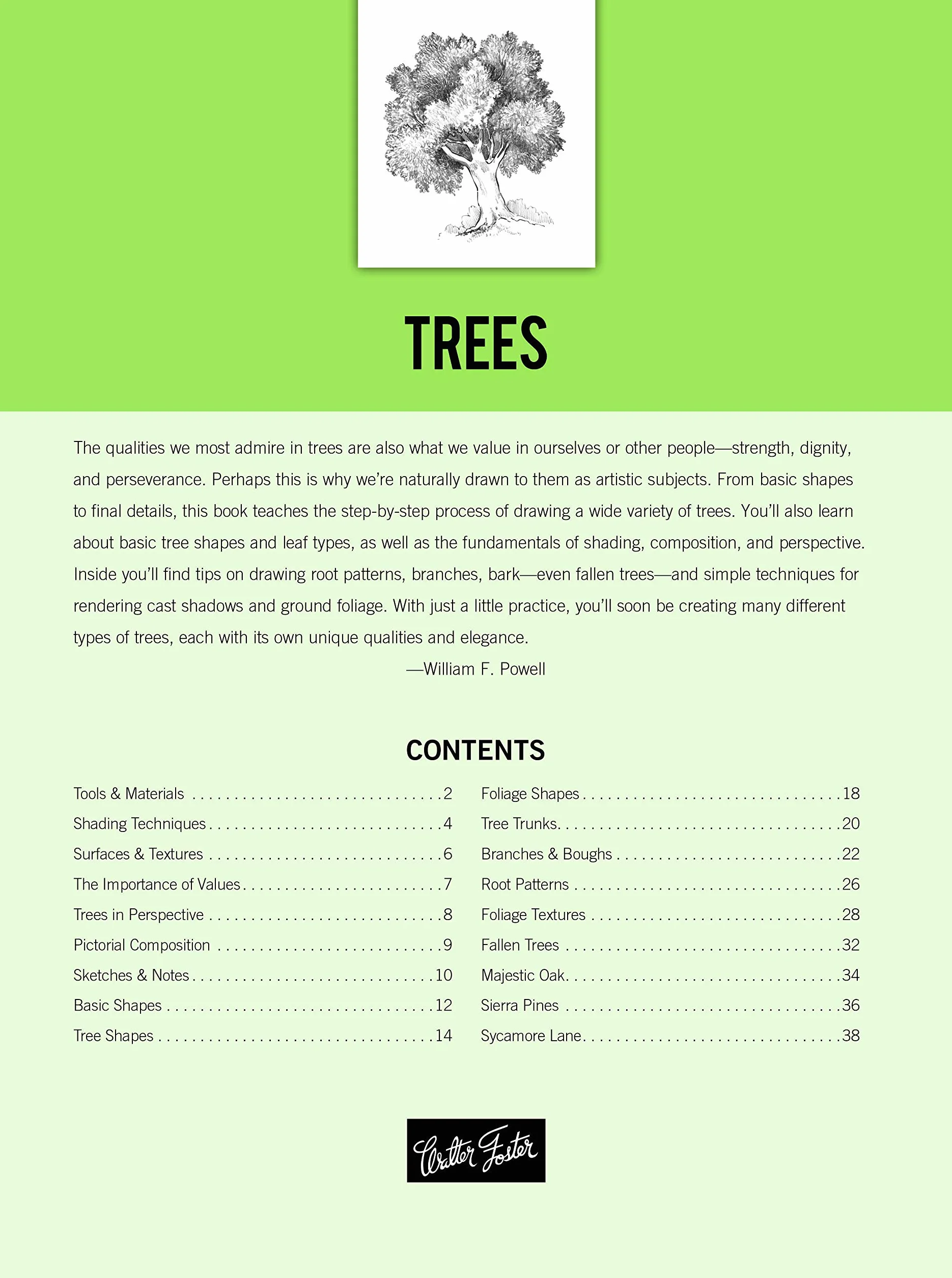 Drawing: Trees with William F. Powell: Learn to Draw Step by Step