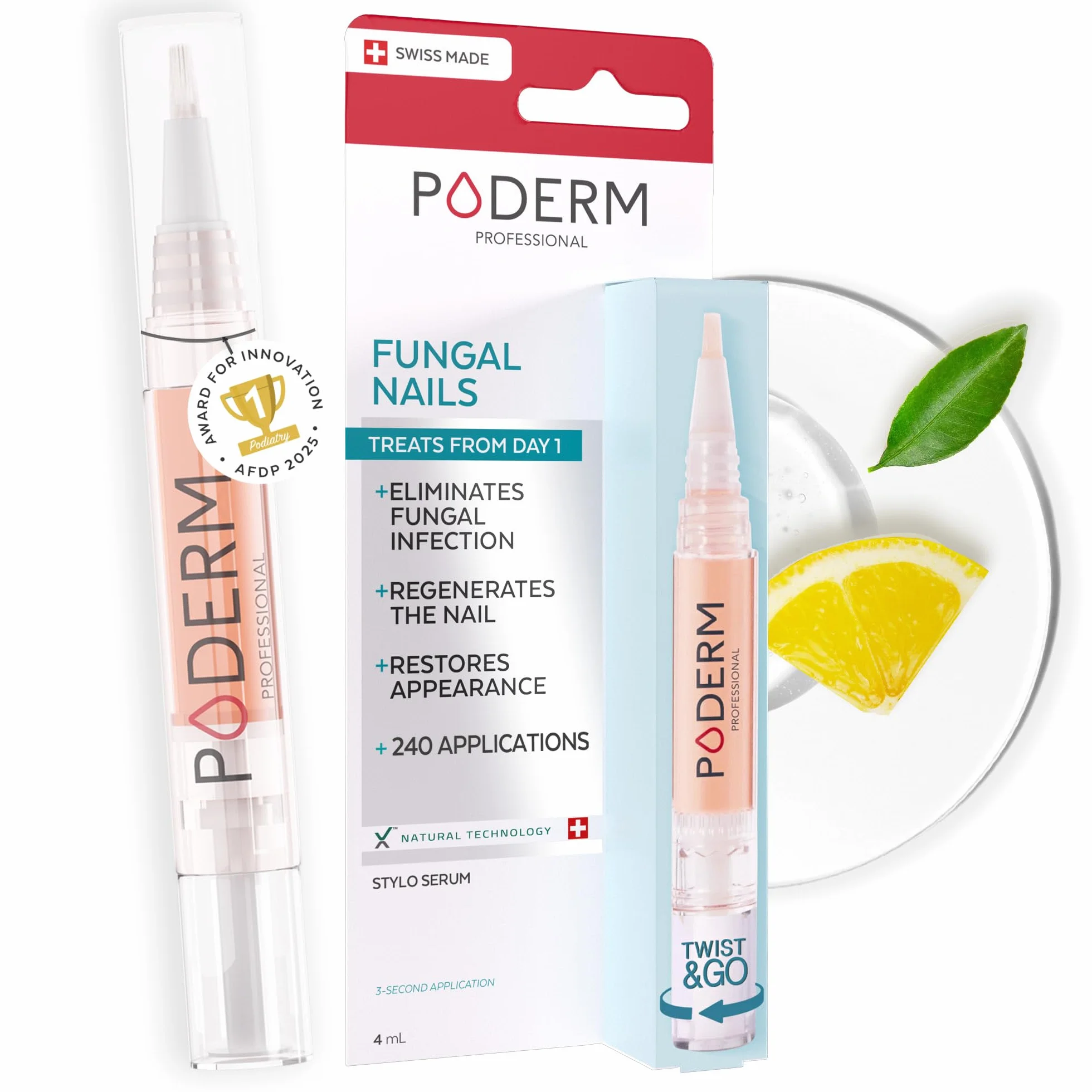 Stylo Serum na Grzybicę Paznokci – Opracowane przez Podologa – Wyprodukowane w Szwajcarii – Długopis do Pielęgnacji Paznokci Stóp i Rąk