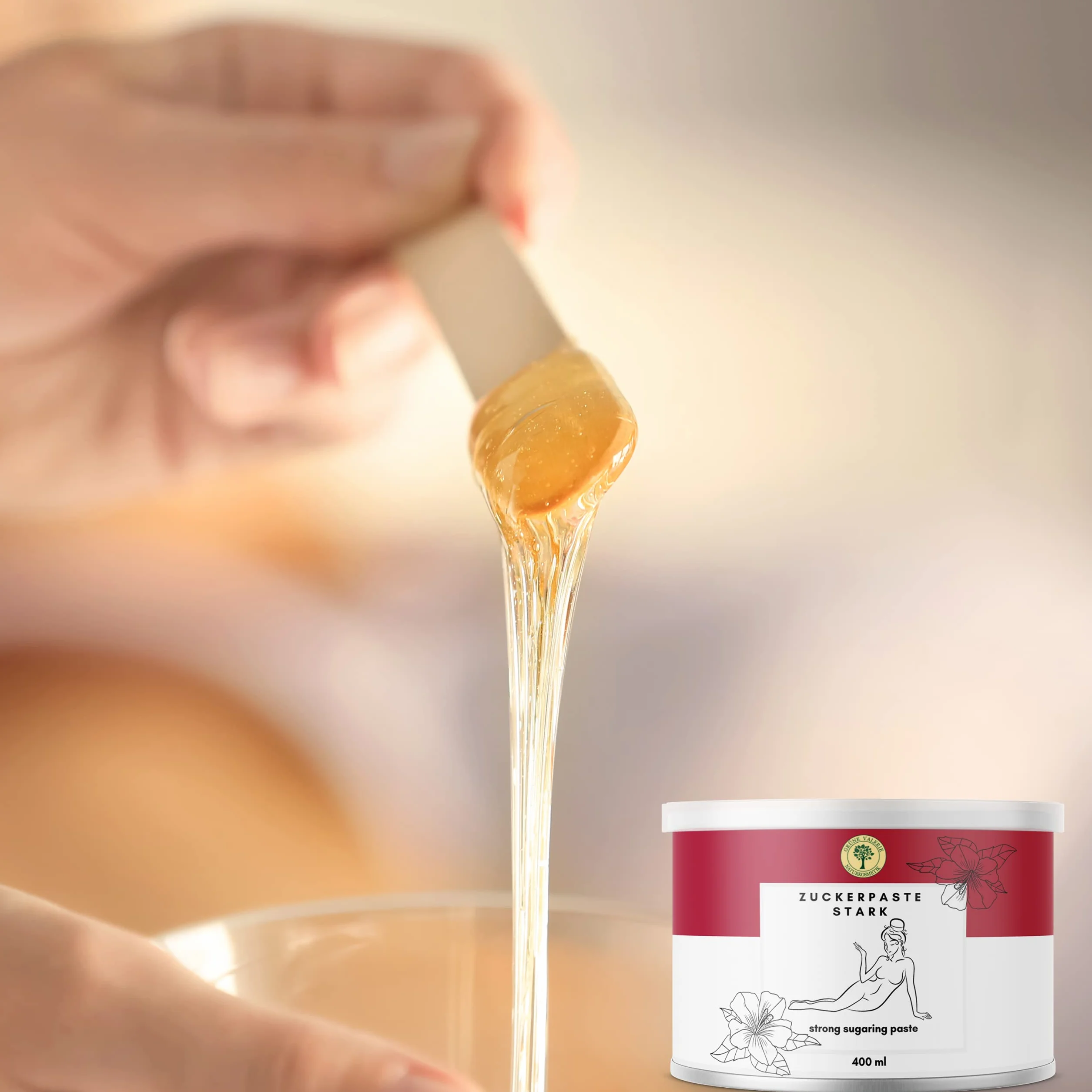 VALERIE® pasta cukrowa mocna 400 ml brazylijski wosk cukrowy 100% naturalny