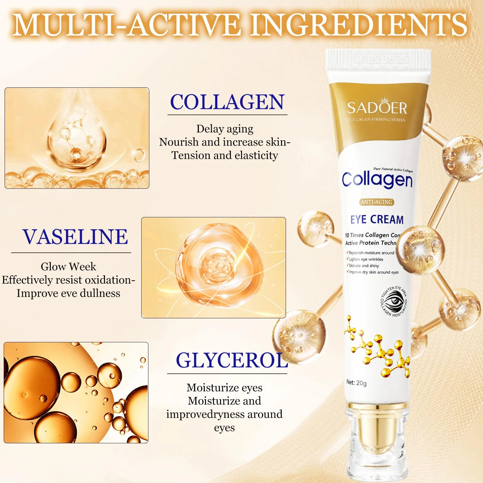 Rapid Wrinkle Repair krem pod oczy z kolagenem retinolem i kwasem hialuronowym przeciw zmarszczkom