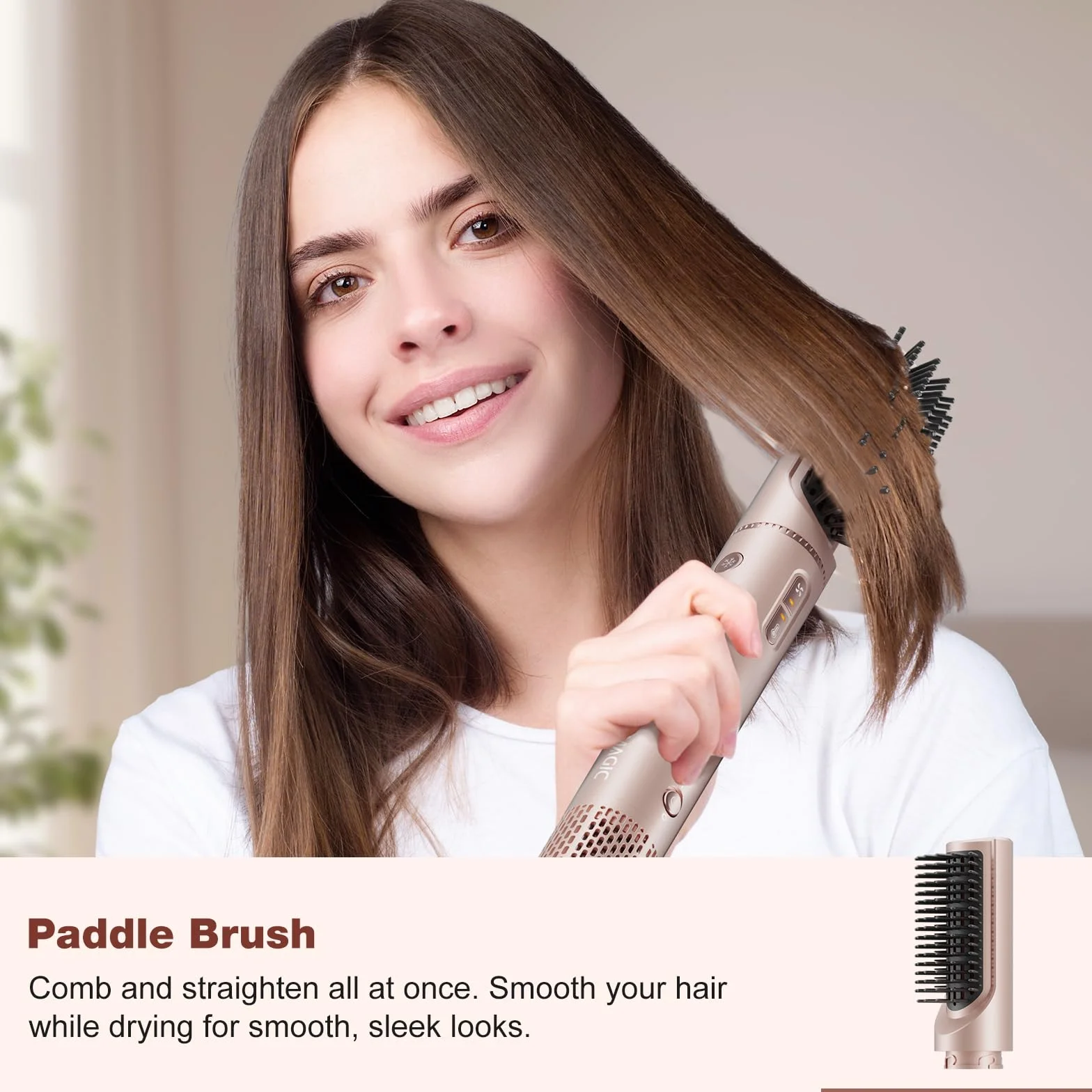 7MAGIC 7 w 1 Airstyler, jonowy zestaw do suszenia włosów, szczotka z gorącym powietrzem, automatyczna lokówka, prostownica