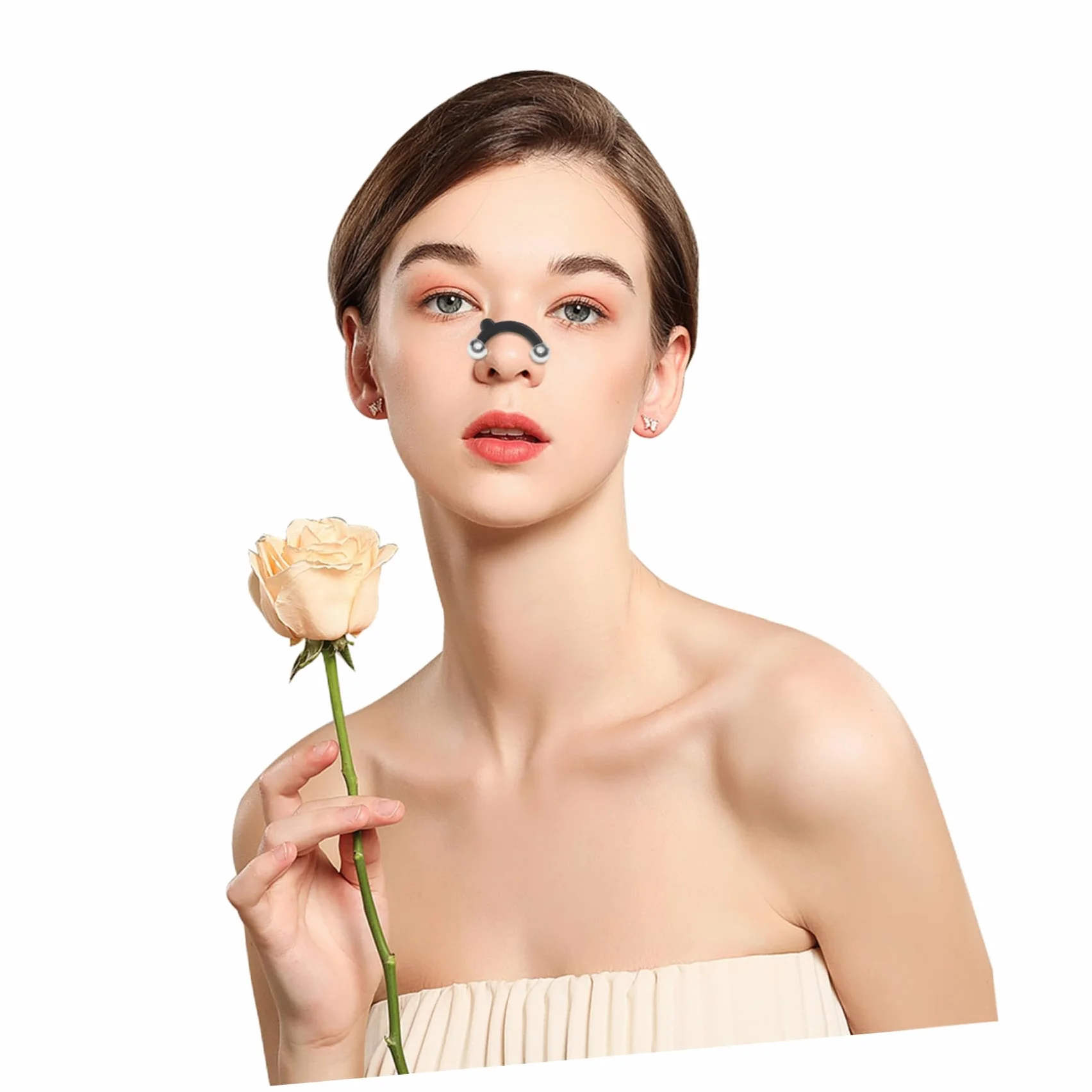 1 Zestaw Nasal Beauty Device Lifting Clip Inserts Nose Straightener Invisible Nose Lifter Nose Lifting Clip Dla Kobiet Nose Sculpting Device Beauty Nose Shaper Nose Job Shaper