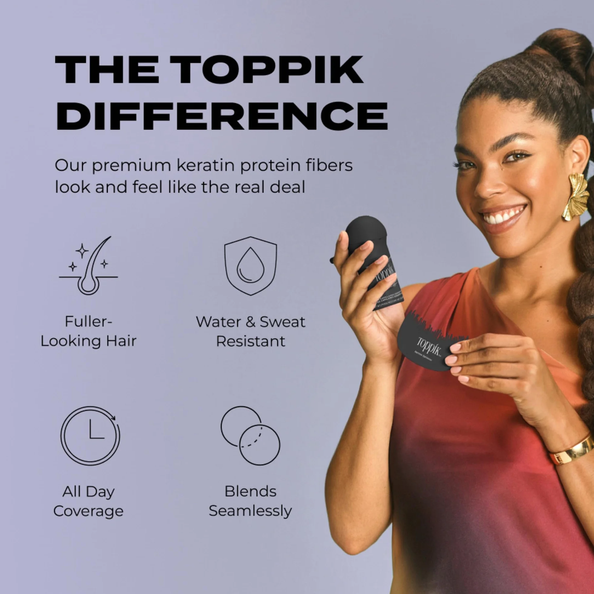 Toppik Hair Building Fibre Powder Medium Brown - Korektor do Włosów, Brody