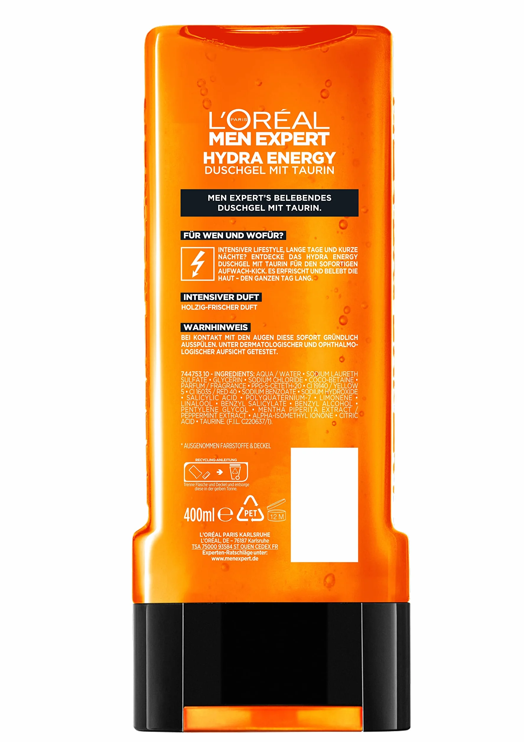 L'Oréal Men Expert Hydra Energy Taurine Żel pod Prysznic 400 ml