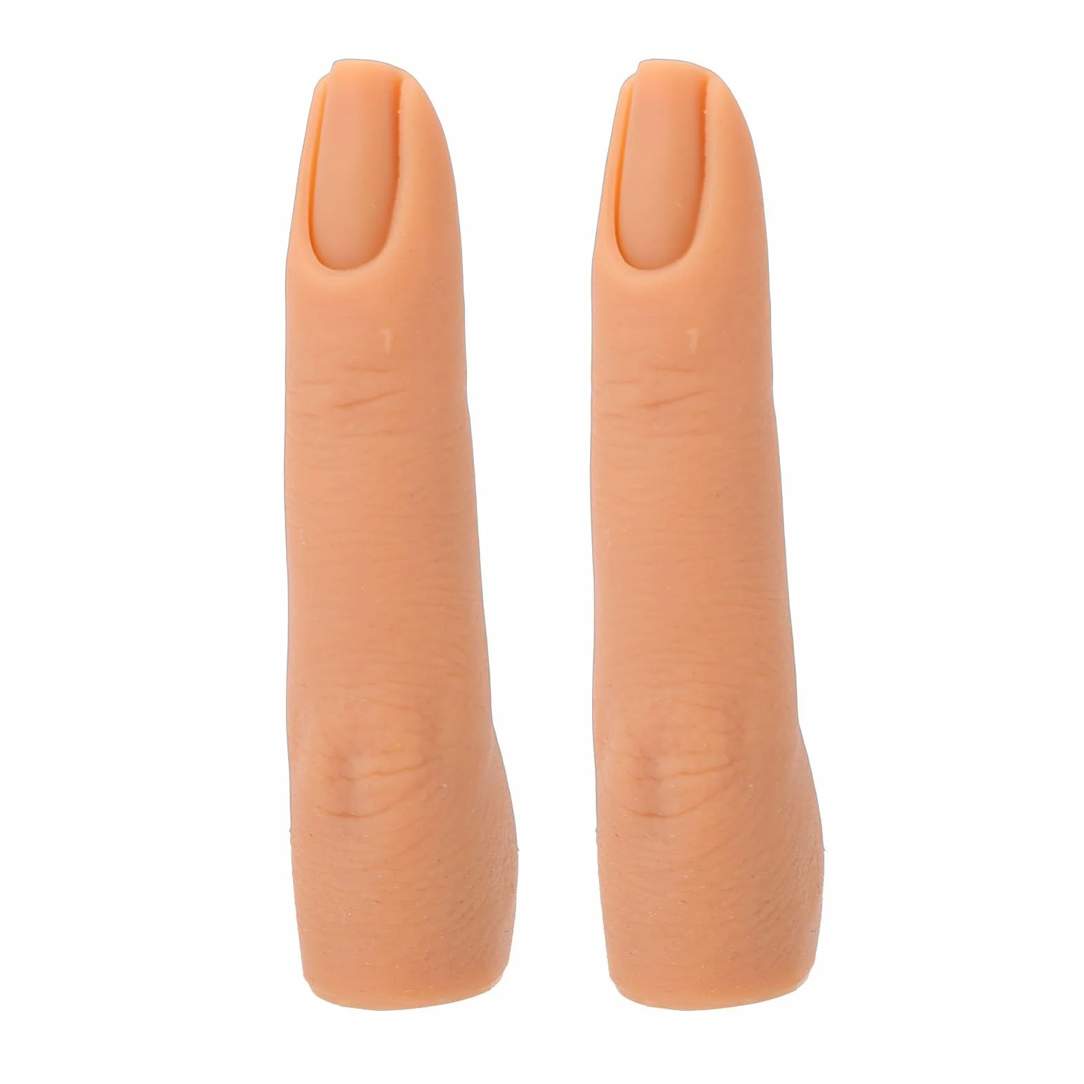 Yinhing Palec do ćwiczeń Paznokci, 2 szt. Elastyczny, Zginany Silikonowy Manicure Model Sztucznego Palca z Wbudowanymi Stawami, do ćwiczeń Zdobienia Paznokci Początkujący Profesjonaliści