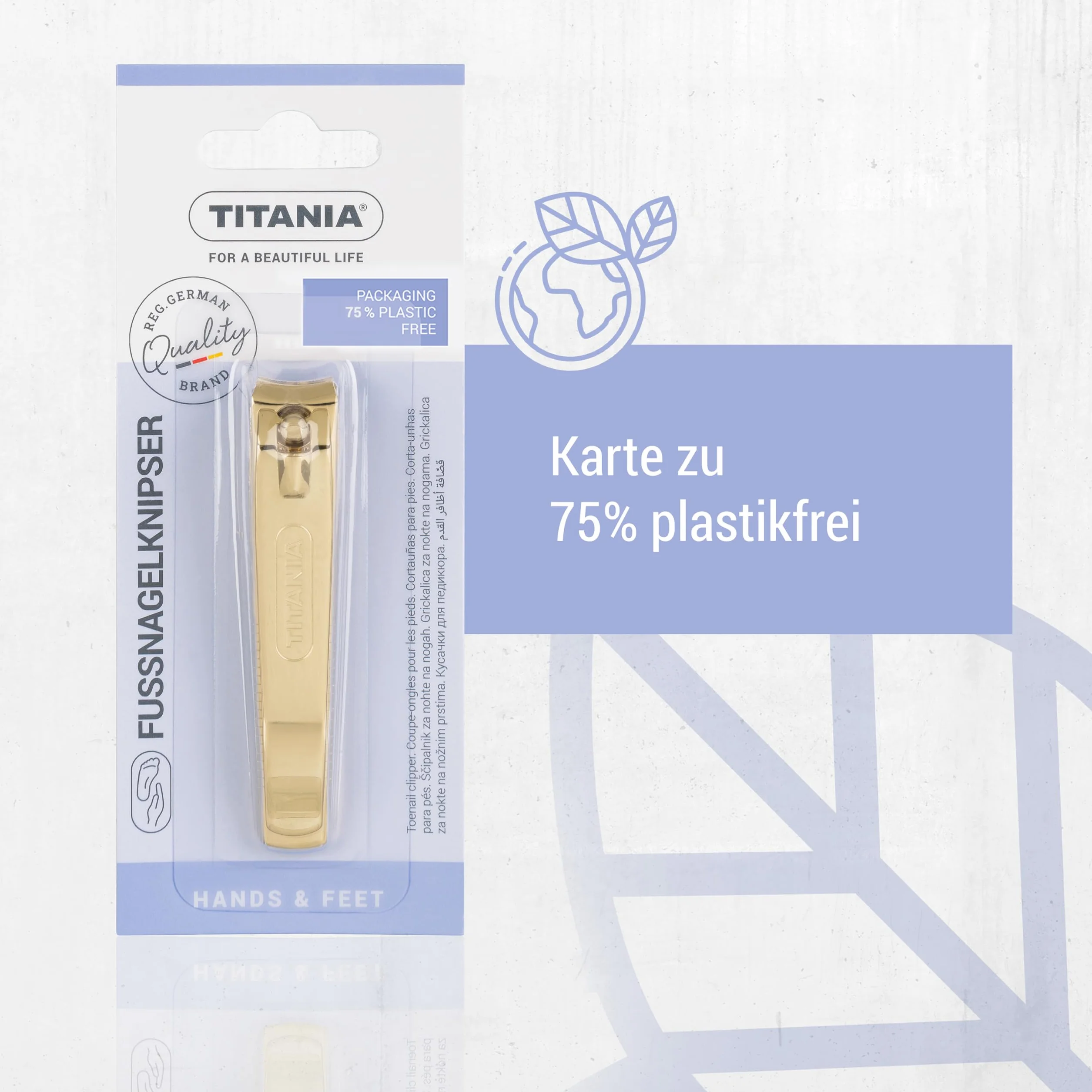 TITANIA Obcinacz do paznokci stóp duży z pilnikiem • obcinacz do grubych paznokci stóp • obcinacz do paznokci stóp wraz z pilnikiem do paznokci • obcinacz do paznokci dla kobiet i mężczyzn • obcinacz