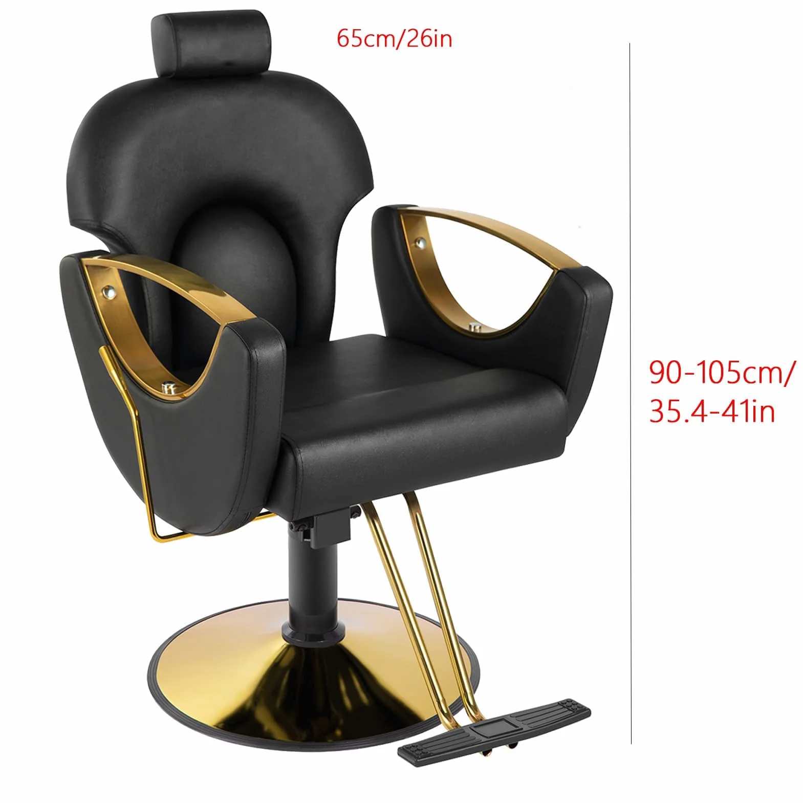 Hydrauliczny Fotel Salonowy Obrotowy do Stylizacji Włosów o 360 Stopni, Regulowana Wysokość - Salon Tatuażu, Salon Kosmetyczny, C
