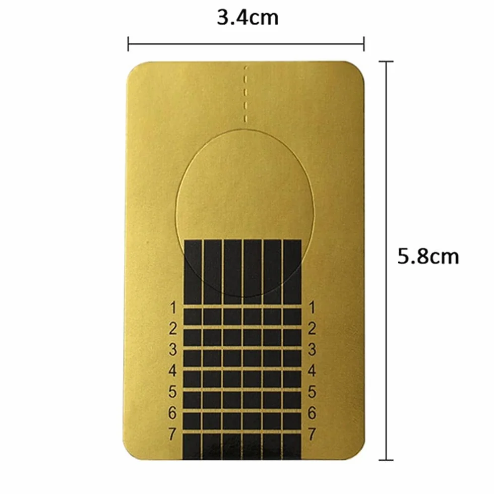 INLAQ® Zestaw 500 szablonów do stylizacji paznokci żelowych i akrylowych – szerokość rolki 38 mm (Czarne)