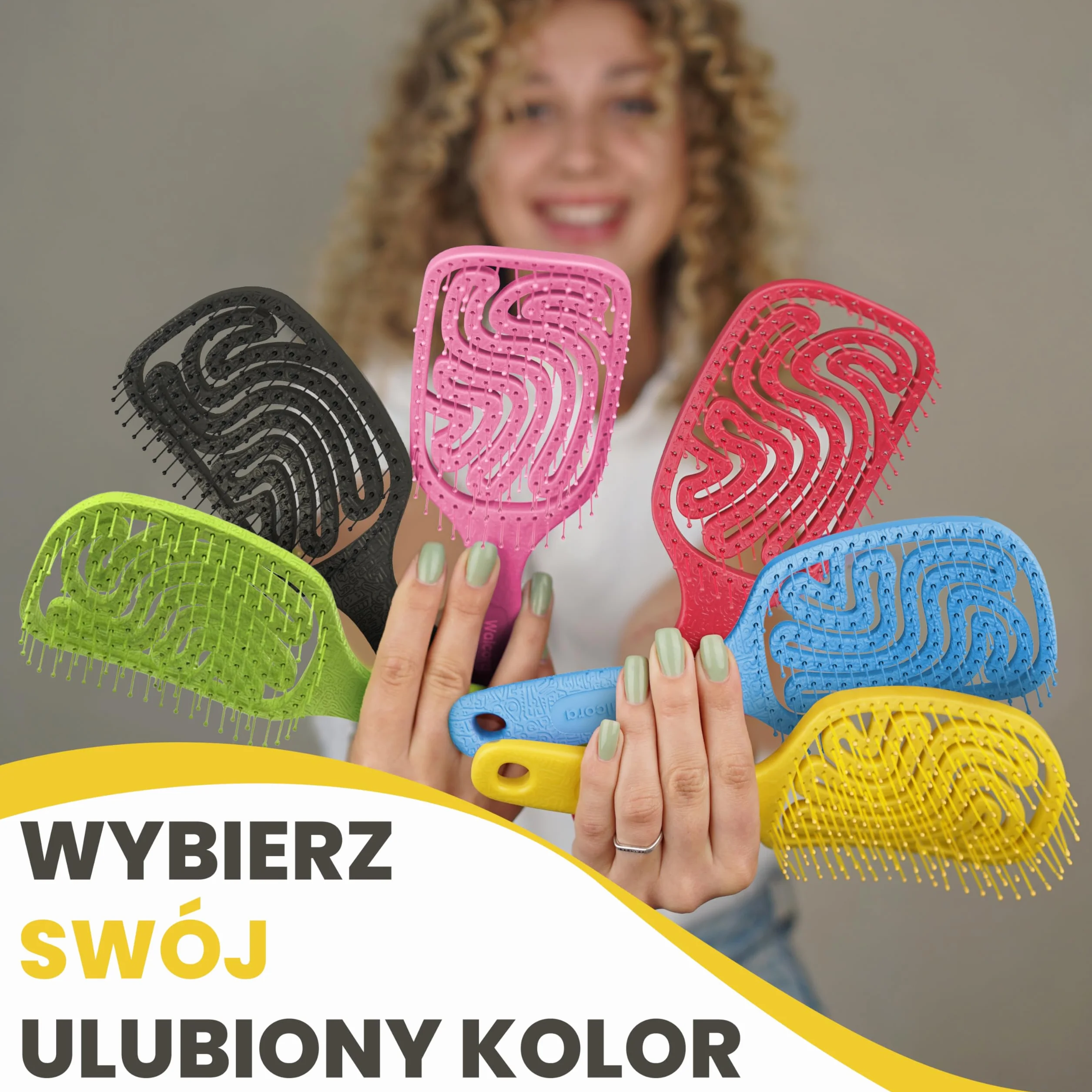 Walcora Szczotka Do Włosów Bez Ciągnięcia – Szczotka Rozplątująca & Detangler Dla Kobiet, Mężczyzn I Dzieci – Do Loków, Mokrych, Cienkich I Długich Włosów – Hair Brush – Żółty