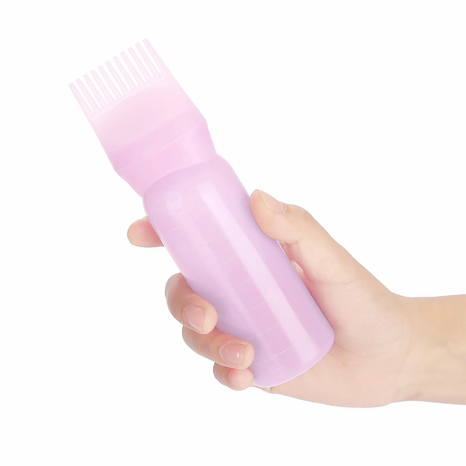 Butelka do farbowania włosów, 160 ml, aplikator, butelka do farbowania włosów, szampon, pędzel, butelka do farbowania włosów, grzebień, aplikator do farbowania włosów (biała)