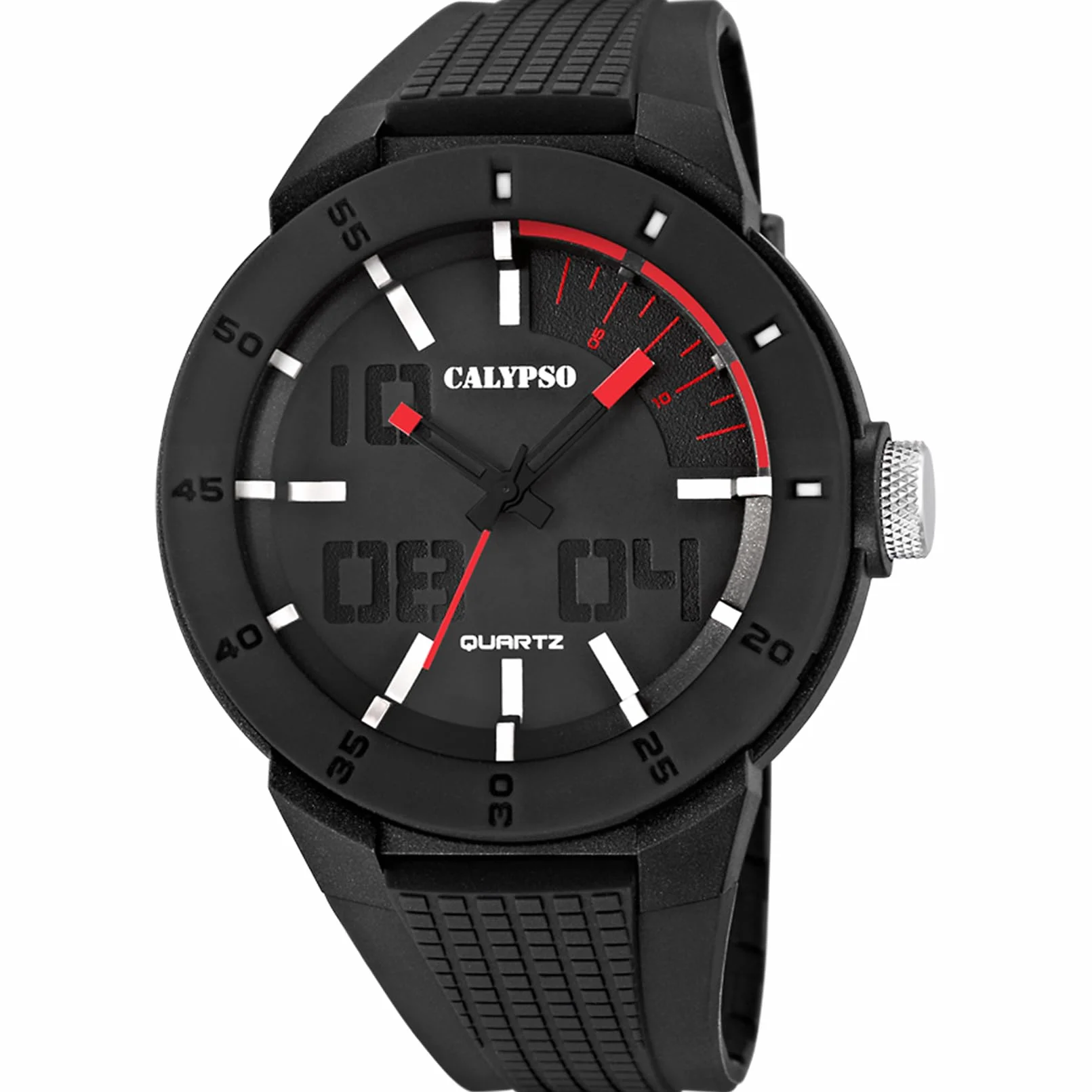 Calypso Watches K5629/2 Zegarek na rękę Mężczyzna, Plastik, Kolor Czarny, Czarny/Czarny, pasek