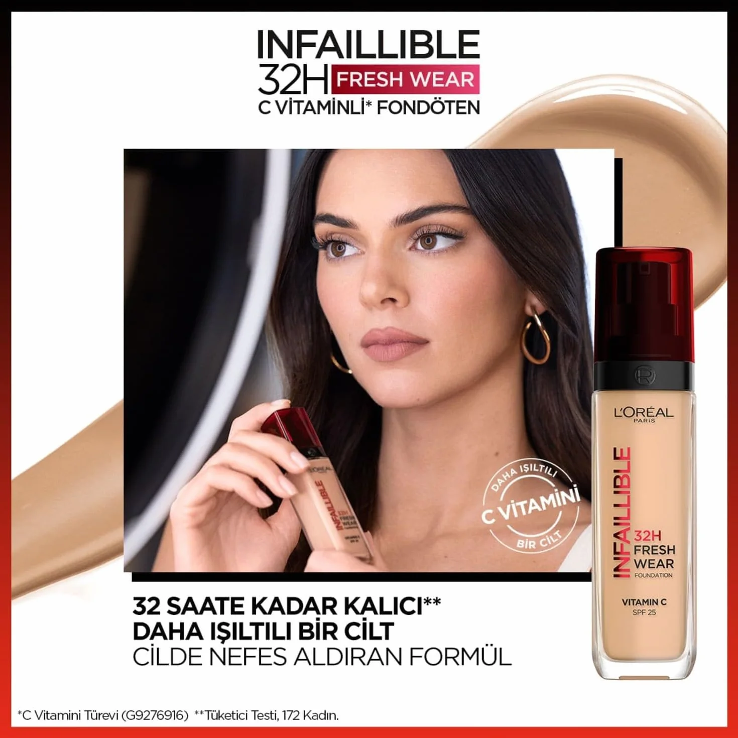 L'Oréal Paris Infaillible 24 h Fresh Wear Długotrwały kryjący podkład odporny na ścieranie, lekka formuła, SPF 25, 120 Vanille, 30 ml