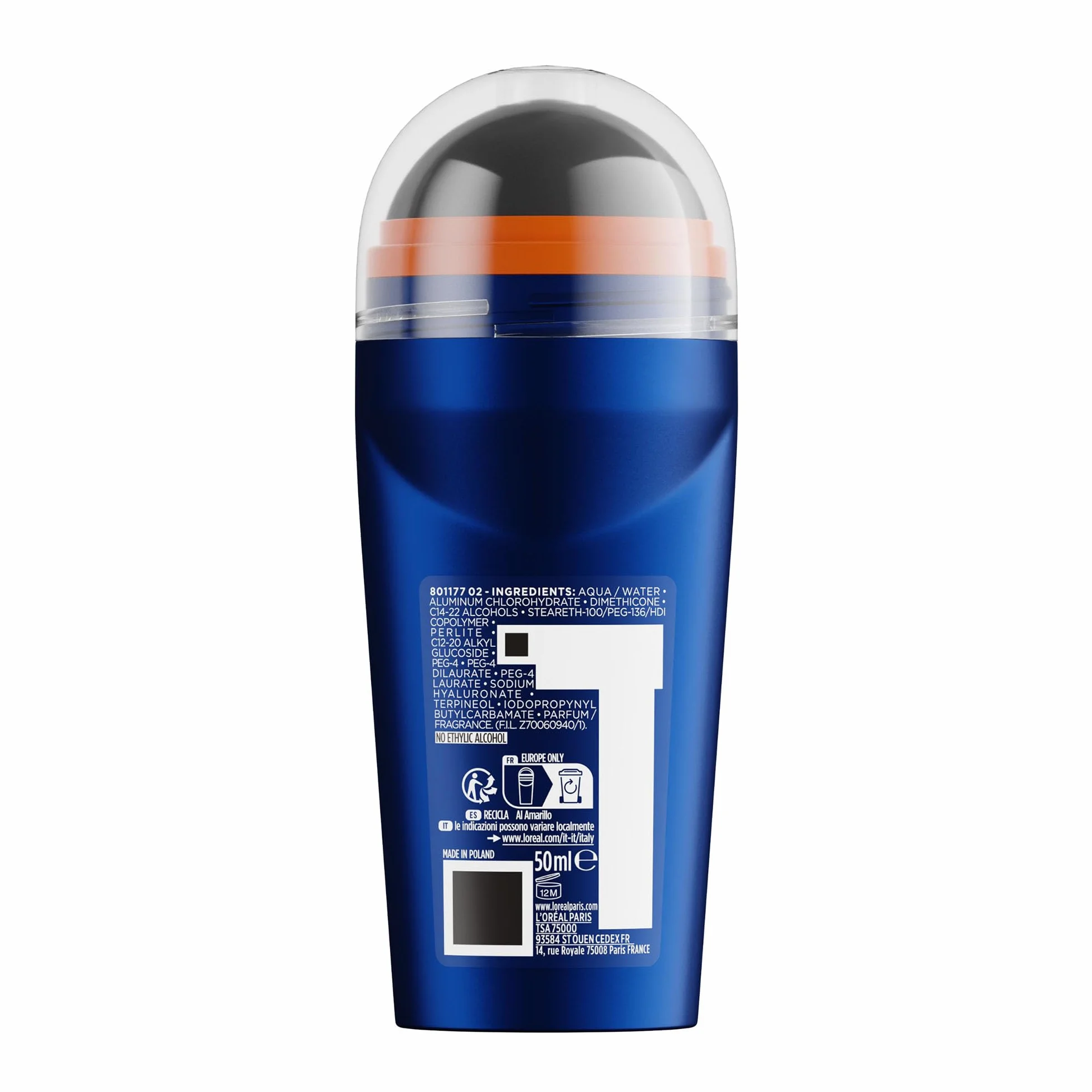 L'Oreal Men Expert Hydra Hyaluronic antyperspirant w kulce roll-on, 50 ml
