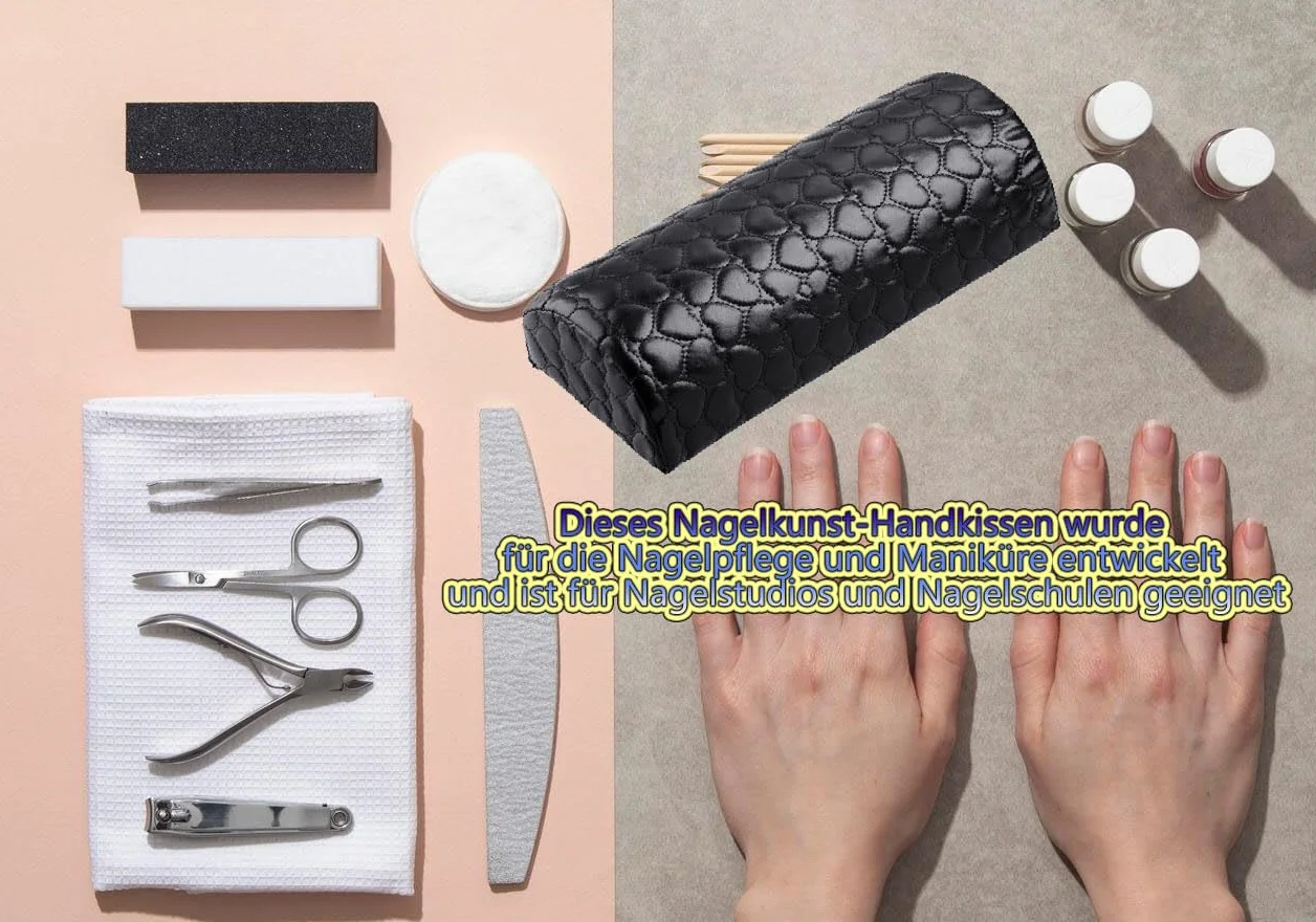 LATRAT Poduszka do manicure, poduszka do paznokci, design paznokci, podkładka pod rękę, poduszka do studia paznokci, gąbka, poduszka pod nadgarstek do salonu nail art, sztuka paznokci, zdejmowana i