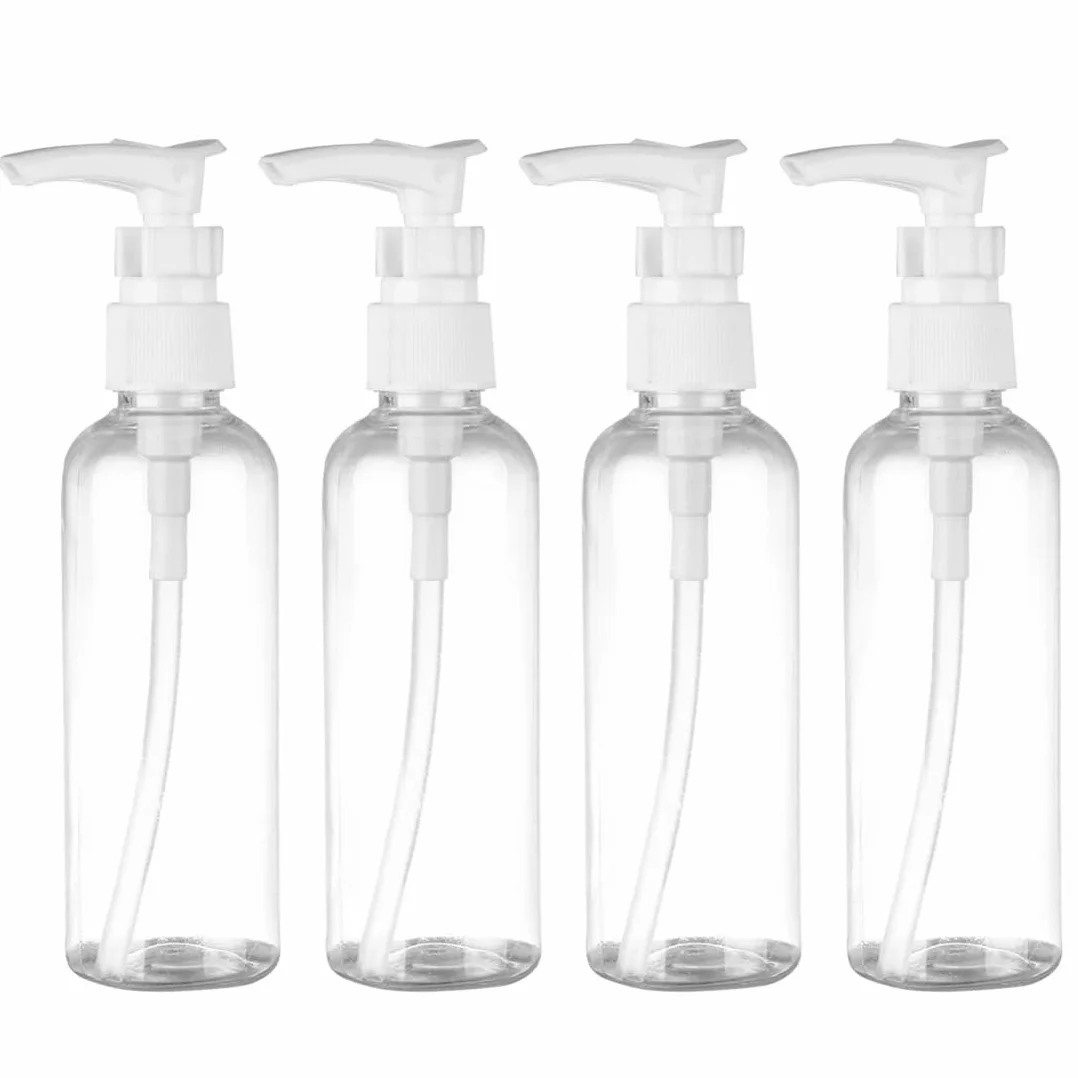 Butelki podróżne 60 ml przezroczyste plastikowa pompka dozownik pojemnik do wielokrotnego napełniania