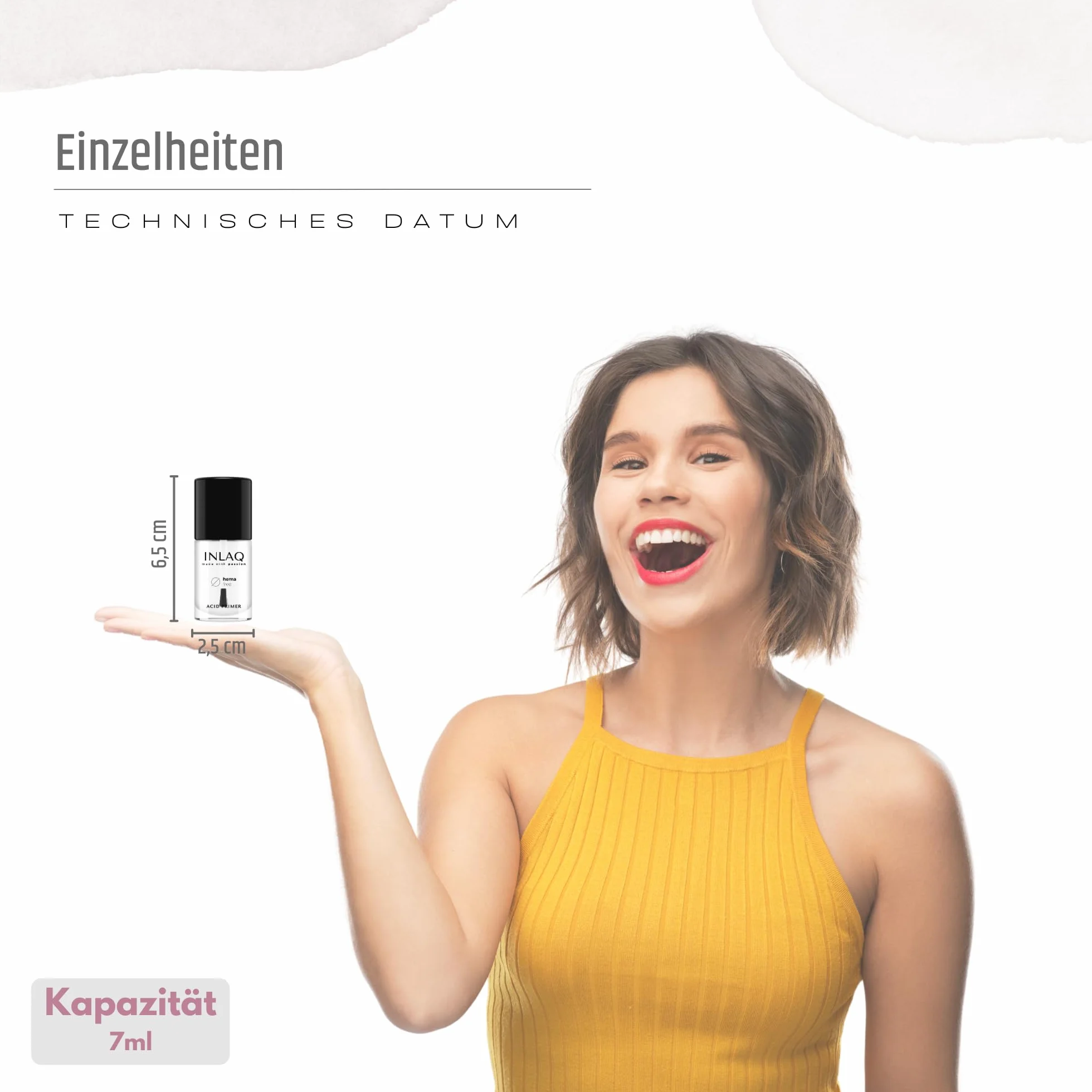 INLAQ® Nail Prep Dehydrator + Acid Primer | Zestaw do przygotowania i nakładania kwasów na paznokcie | Optymalne przygotowanie powierzchni paznokci | 2x7ml