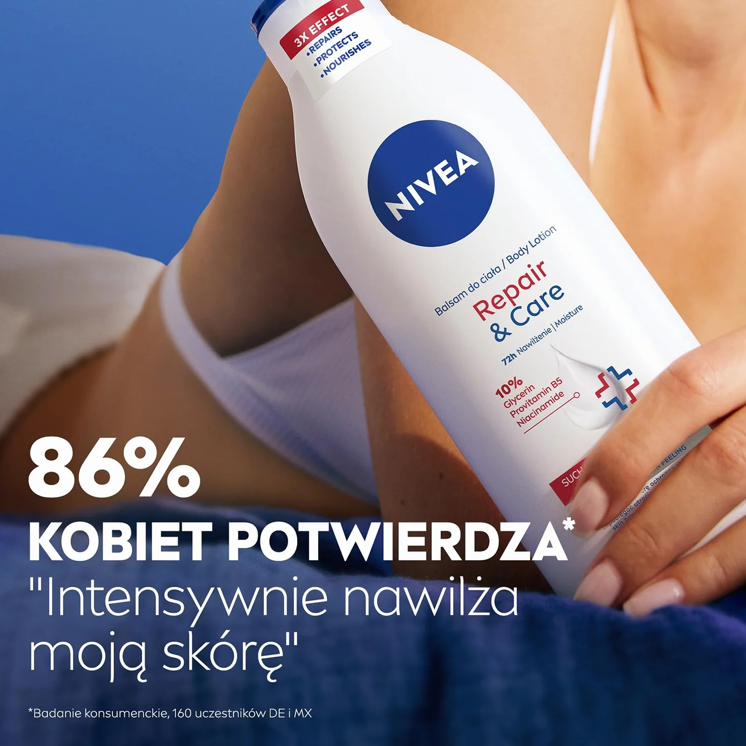 NIVEA Regenerujący balsam do ciała z dekspantenolem 400 ml do skóry bardzo suchej 72h