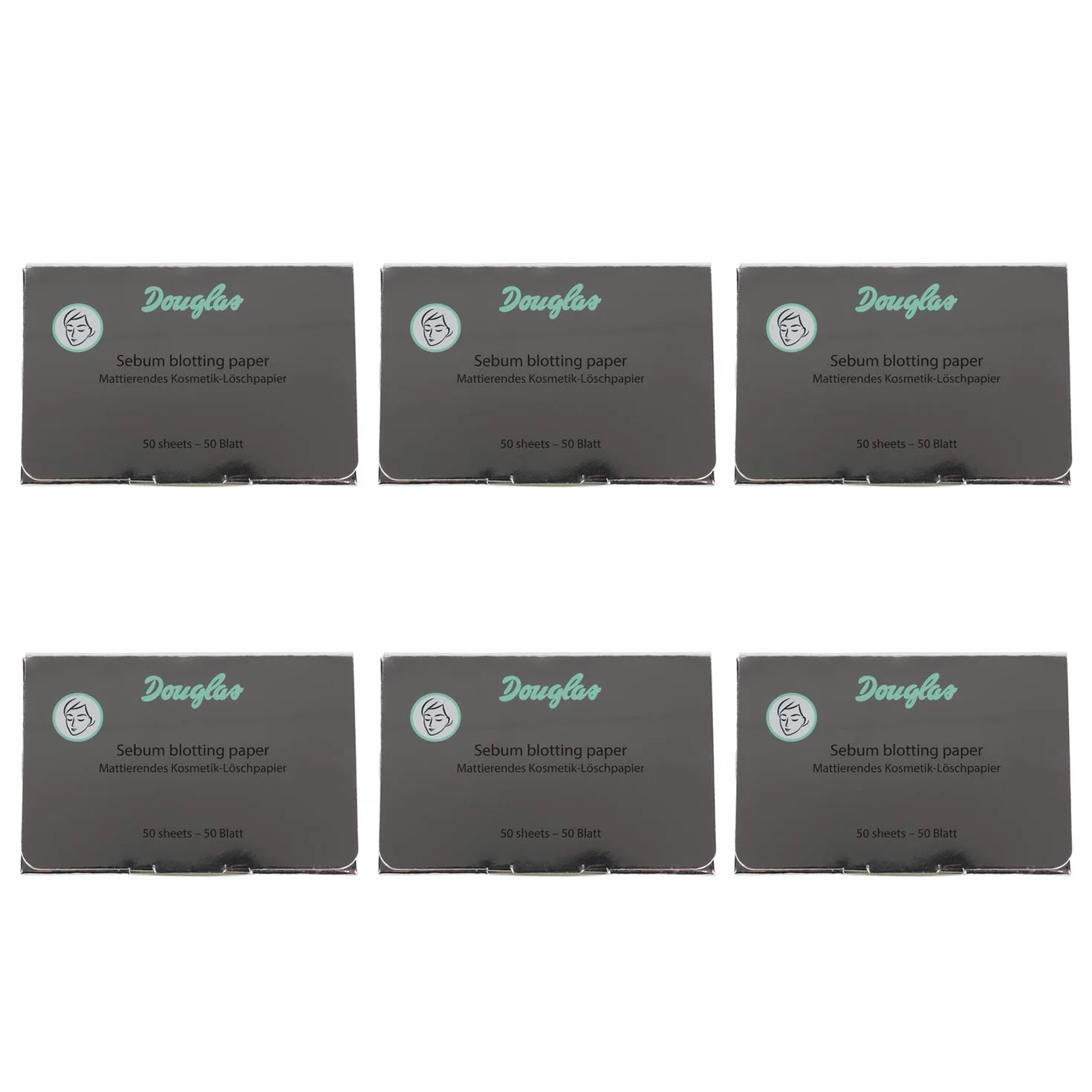 6 x Douglas Make-up 987596 akcesoria do makijażu Blotting Paper Sebum Blotting Papers Set