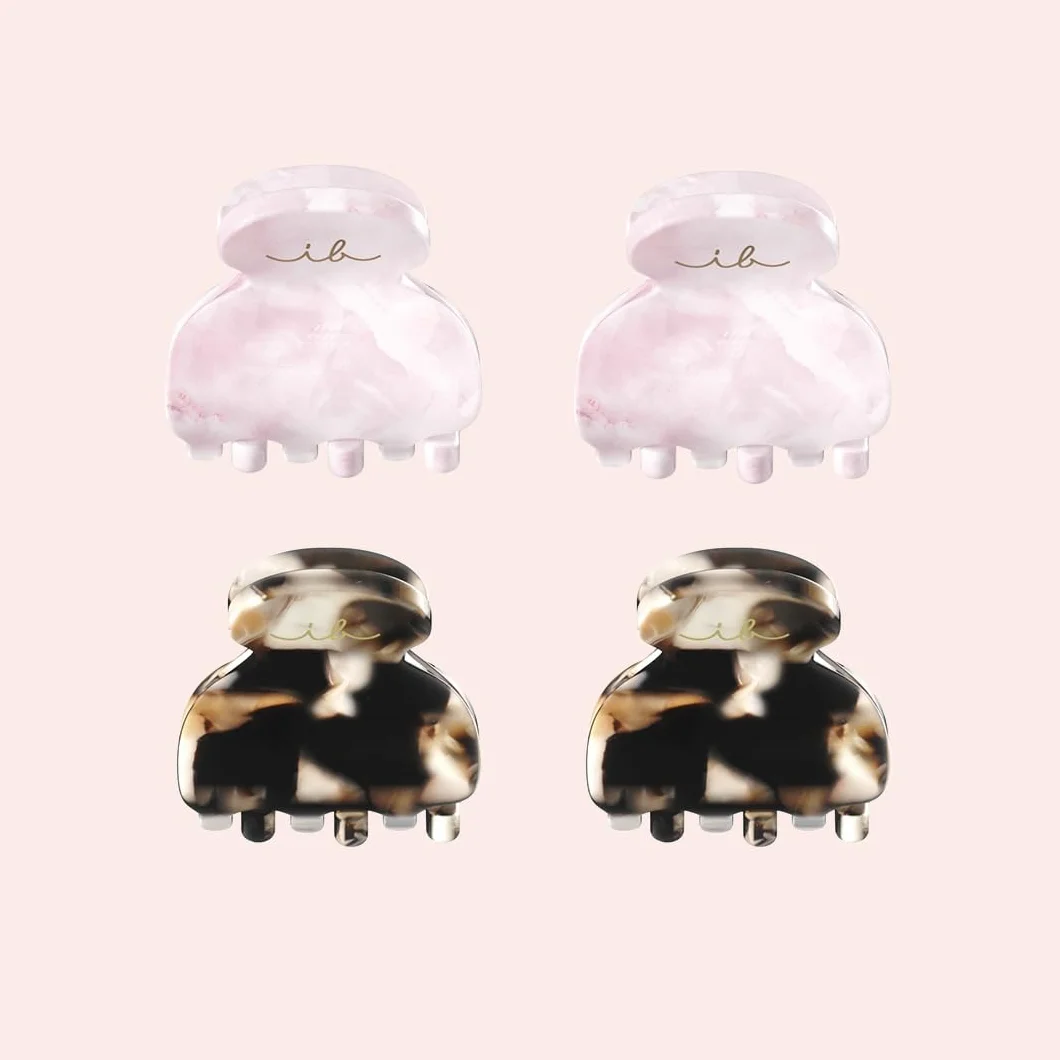 invisibobble CLIPSTAR 4 x spinka do włosów antypoślizgowa różowa brązowa panterka