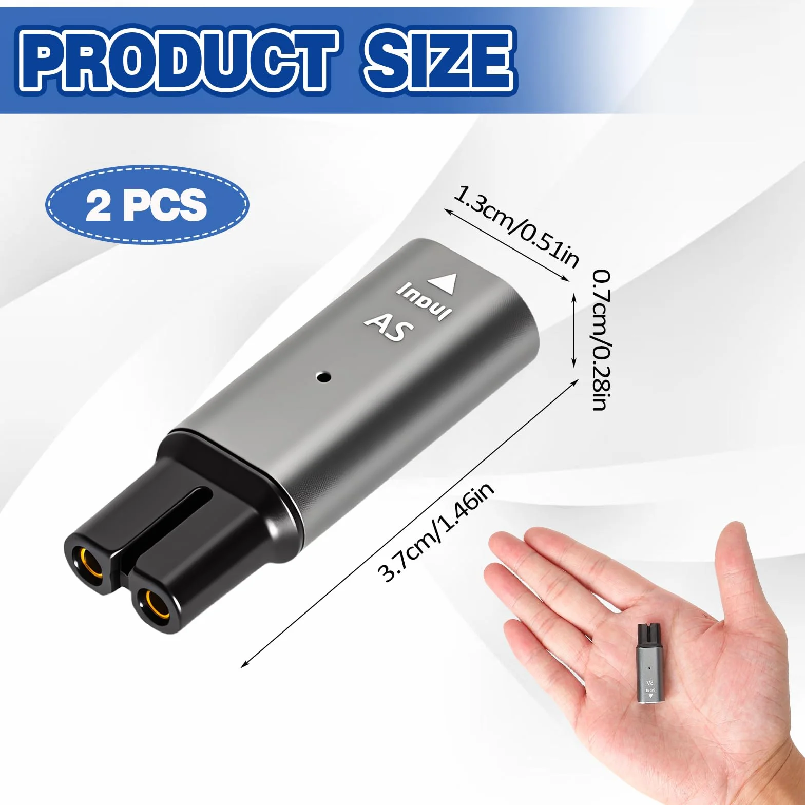 TNSLAND 2 adaptery USB C na golarkę, typ C do golarki, kabel do ładowania, konwerter 5 V, ładowarka USB C, zamiennik adaptera podróżnego, kompatybilny z Philips OneBlade 360 i Multigroom