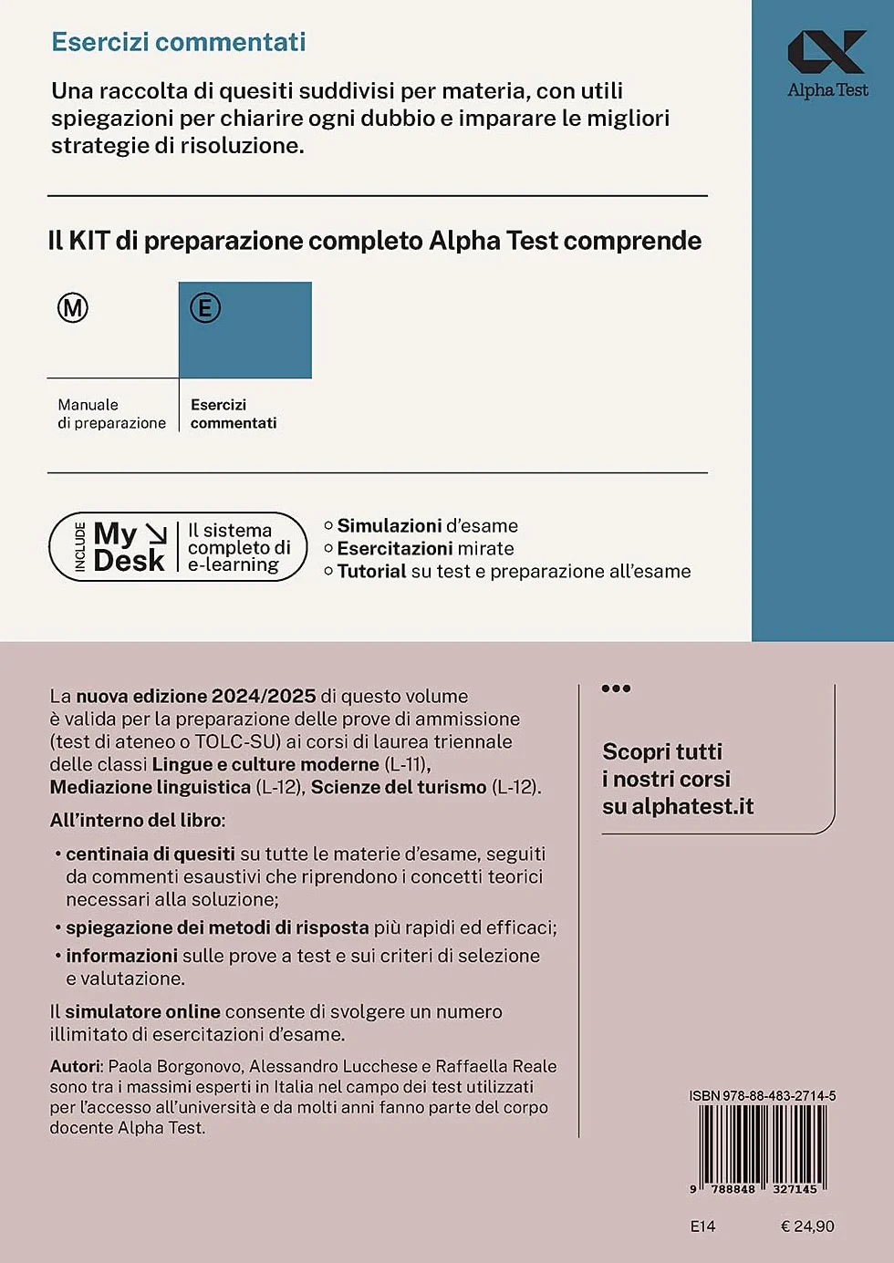 Alpha Test Lingue TOLC-SU 2026-2027. Esercizi commentati. Con simulatore online
