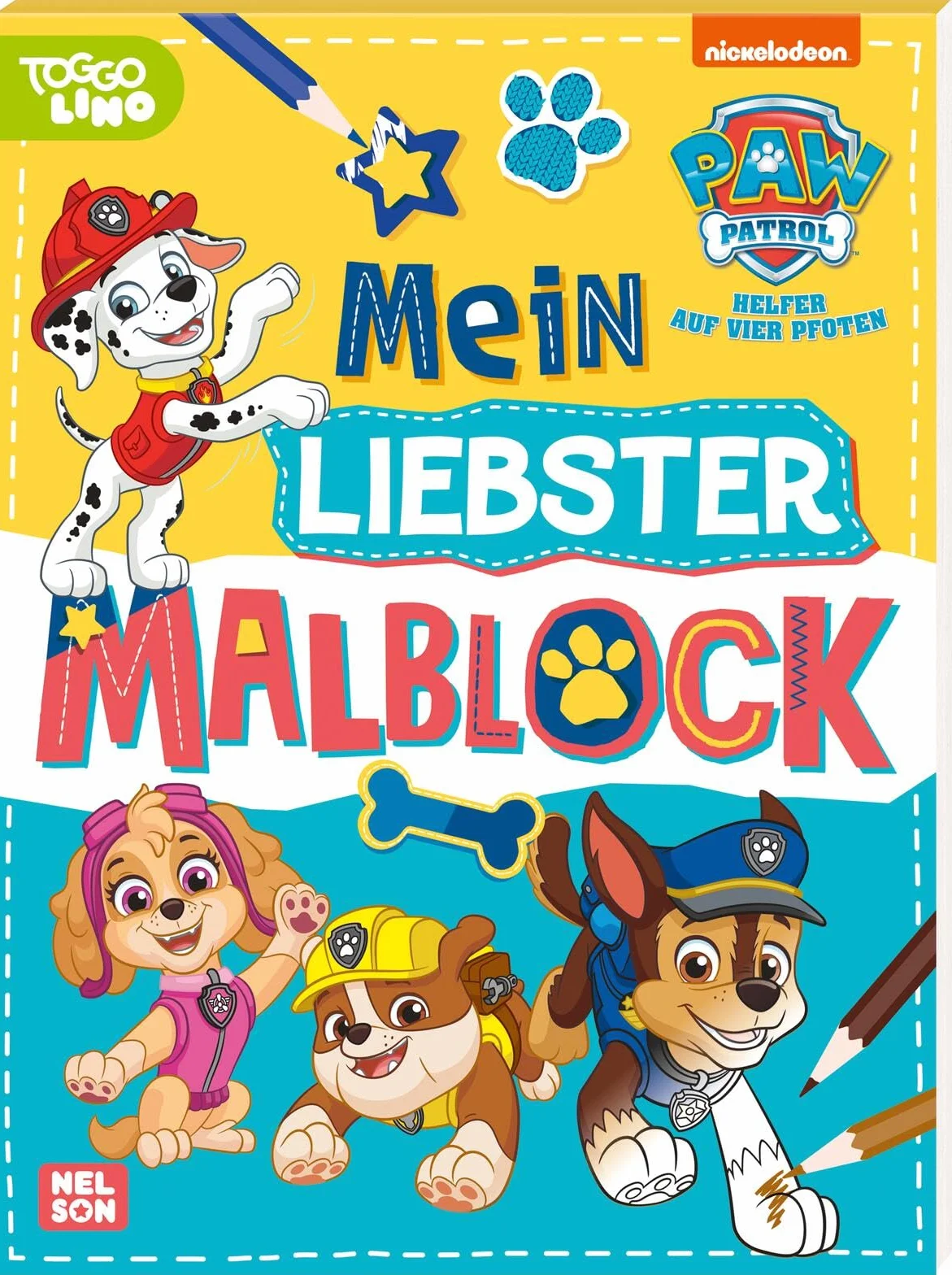 PAW Patrol Kindergartenheft: Mein liebster Malblock: Mehr als 60 großflächige Malvorlagen | mit Rubble, Marshall und Co. für Kinder ab 3 Jahren