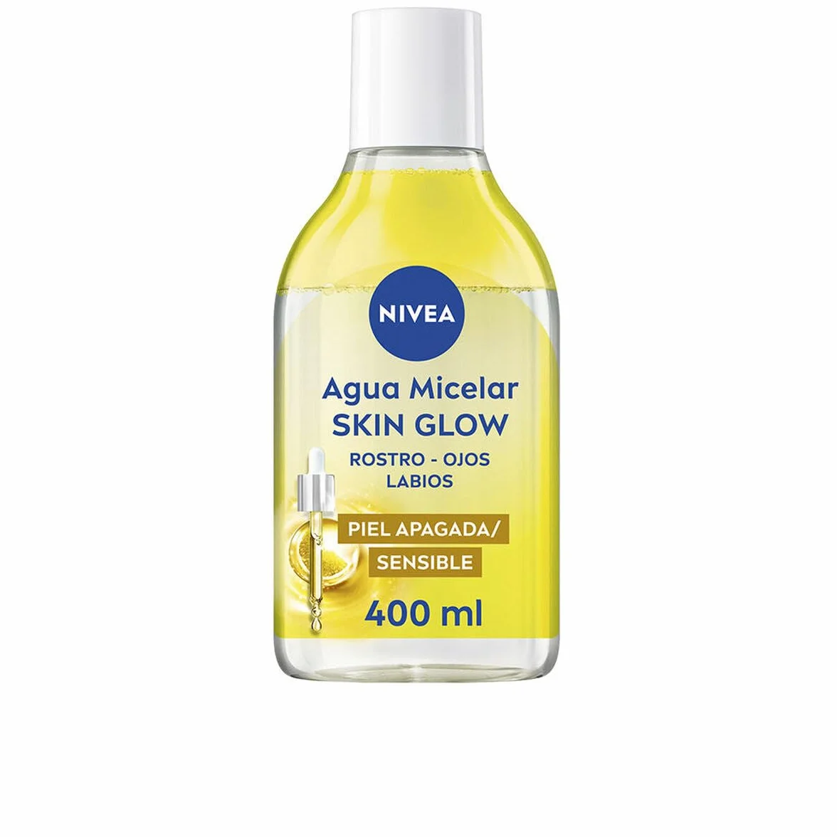 NIVEA Dwufazowa woda micelarna Skin Glow z 5% serum witaminowym C i E do demakijażu twarzy oczu i ust