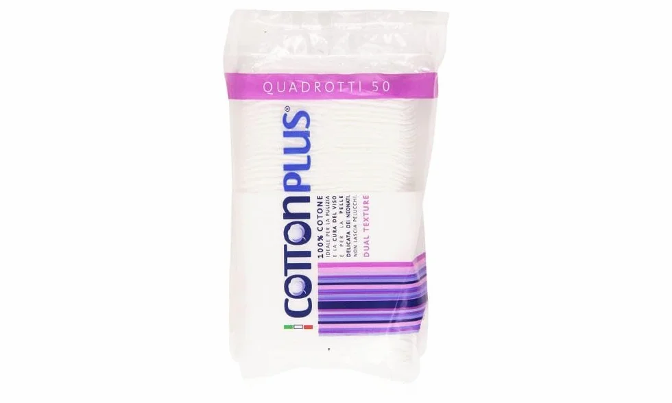 Cotton Plus Quadrotti waciki bawełniane 100% hydrofilowa bawełna podwójna tekstura 50 padów
