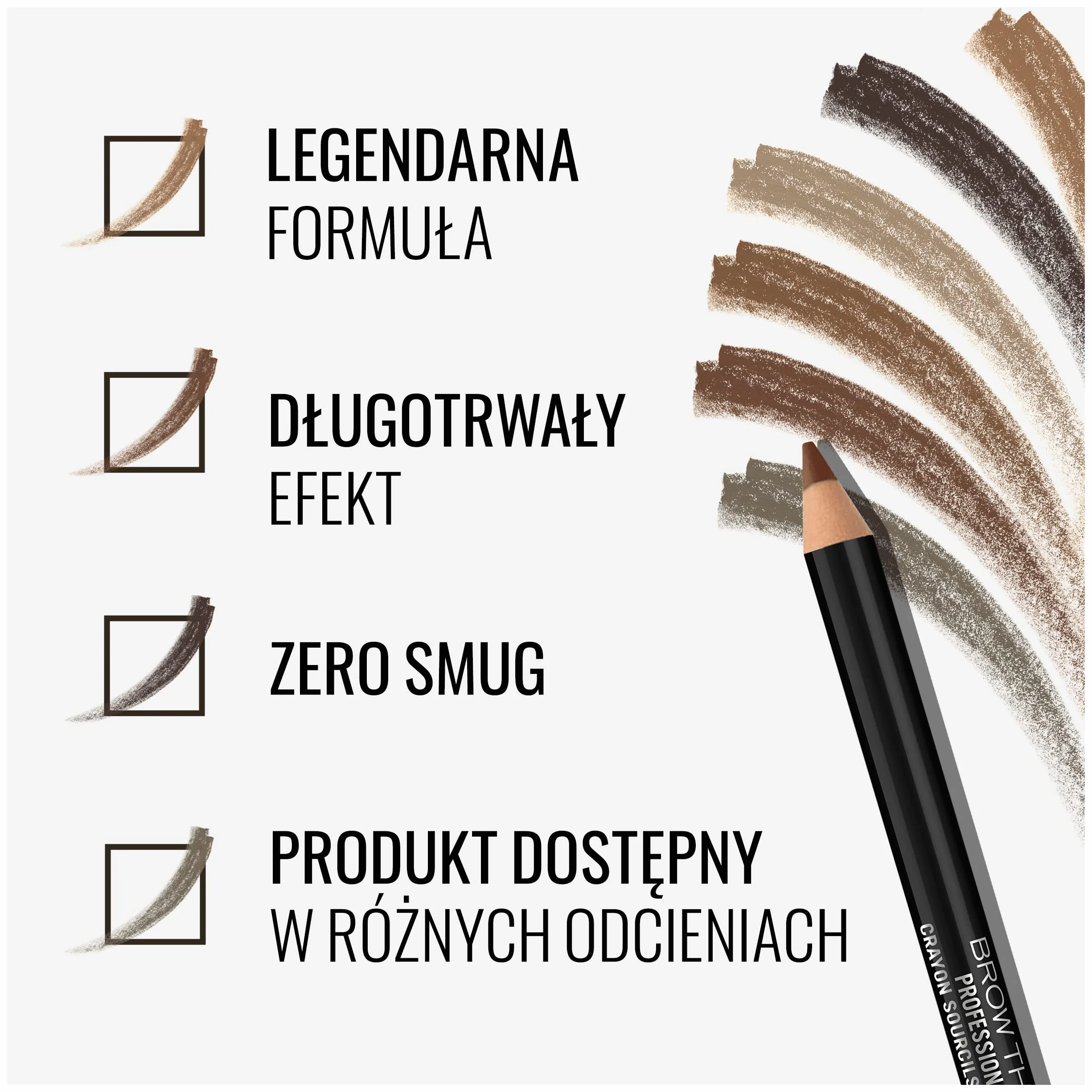 Rimmel Brow This Way Professional Kredka do Brwi z Grzebykiem, 005 - Ash Brown, 4 g