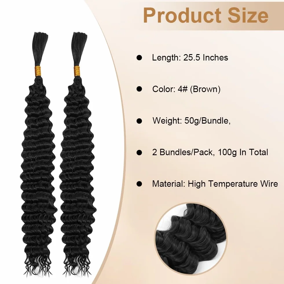 Aomig Brazylijska klamra Deep Twist Ocean Wave Braiding Extension syntetyczne warkocze afrykańskie kręcone