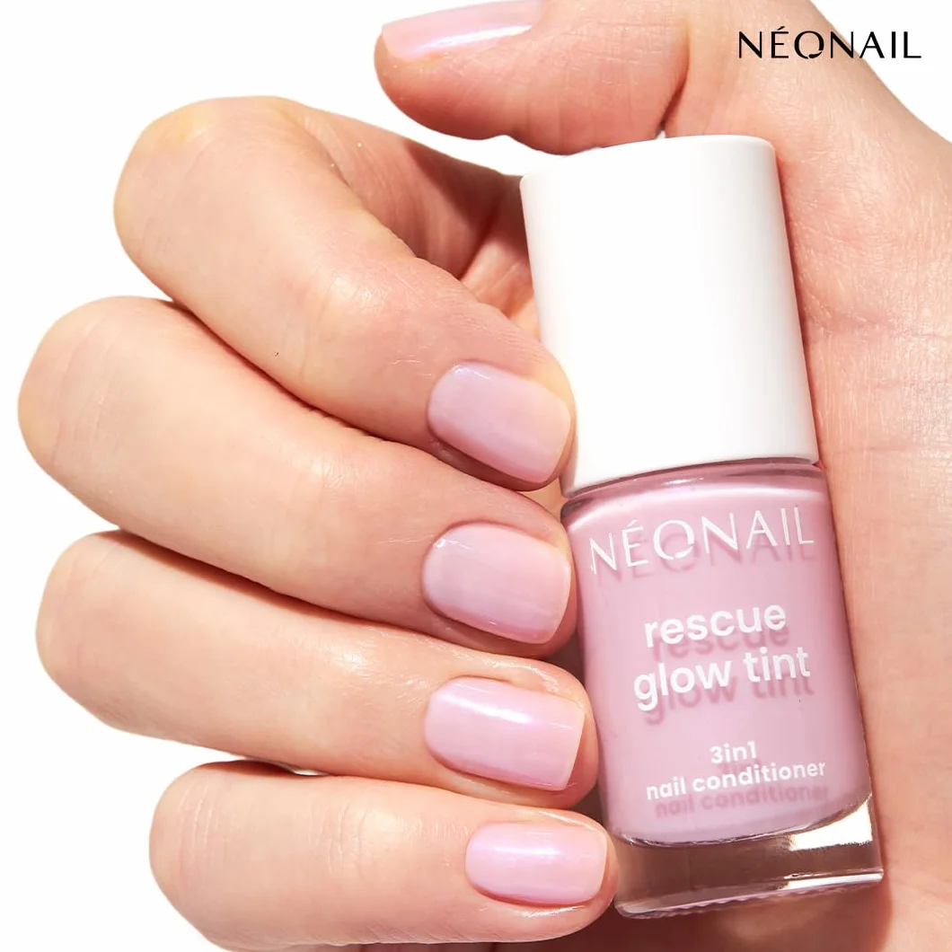 NÉONAIL Regenerująca odżywka do paznokci 3w1 - Rescue Glow Tint 3in1 Nail Conditioner - Pielęgnacja i Kolor - Glitter Violet - 7,2 ml