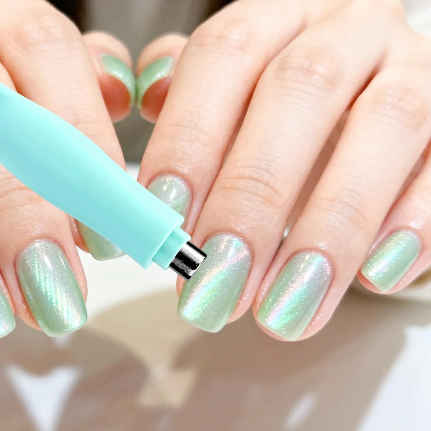 Magnes 3 w 1 Cat Eye do Paznokci, Wielofunkcyjne Narzędzie Magnetyczne, Kształt Kociego Oka, Okrągły Linia Serce, Akcesoria DIY