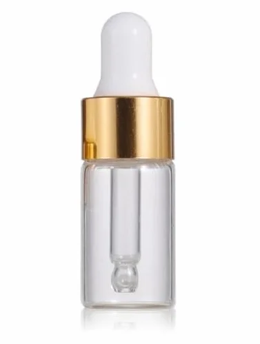 Szklana Butelka z Pipetą Many Beauty – Pojemnik na Serum, Olejki, Kosmetyki DIY – Hermetyczna i Wielokrotnego Użytku – Różne Rozmiary (BEZBARWNY, 3ML)