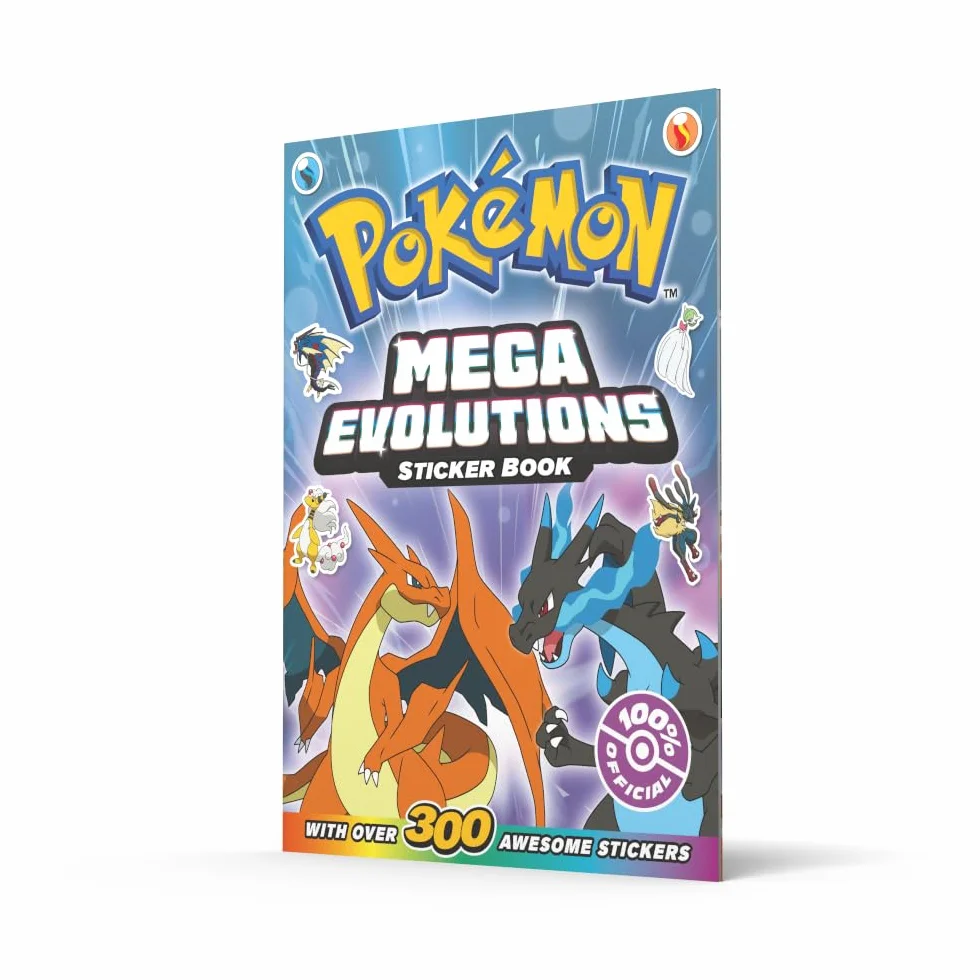 Pokémon Mega Evolutions Sticker Book: Mega Evolve Your Pokémon Knowledge with Over 300 Stickers!