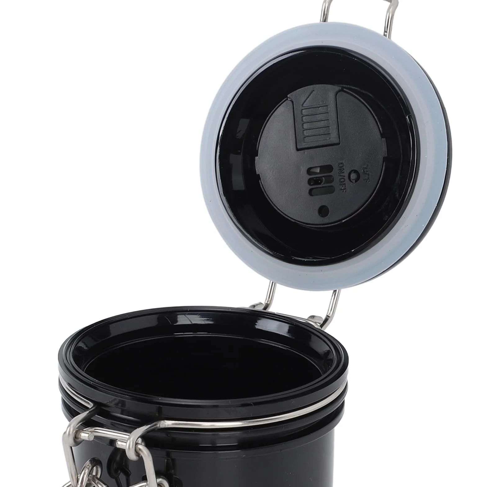 Pojemnik na Klej do Rzęs 250 Ml Szczelny z Termometrem i Higrometrem BLACK