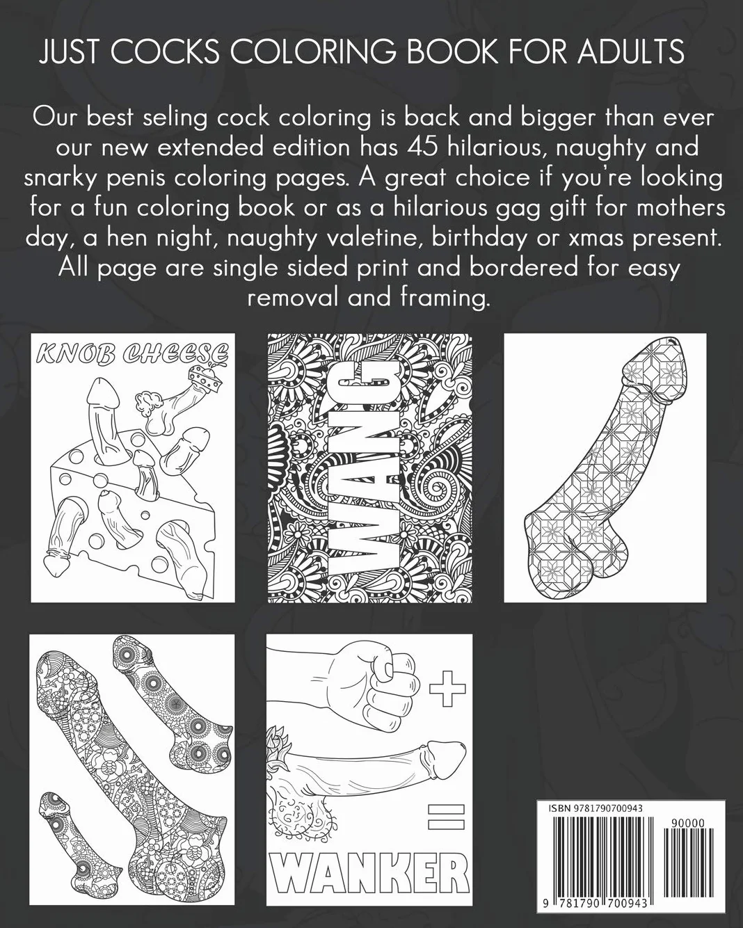Just Cocks Coloring Book for Adults: Funny and Naughty Penis Coloring Book containing 45 pages filled with Paisley, Henna and Mandala Patterns Extended Edition