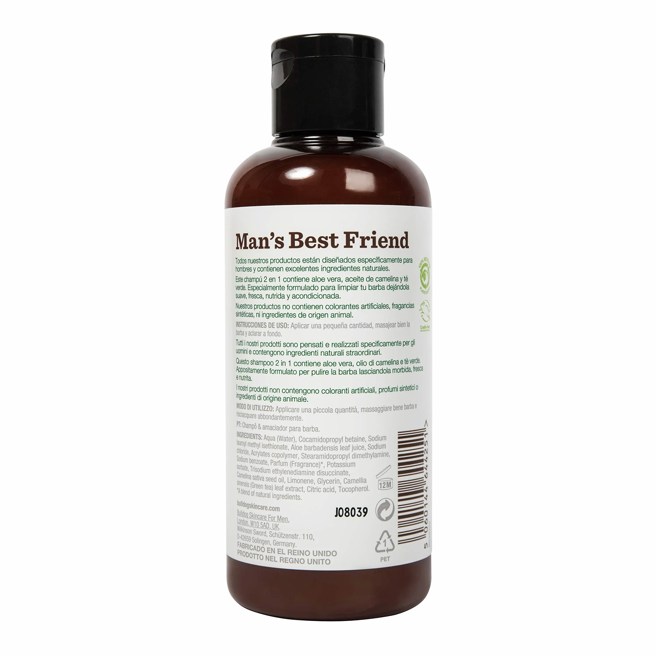 Bulldog Skincare Zestaw do pielęgnacji długiej brody szampon i odżywka 2 w 1 balsam naturalne składniki