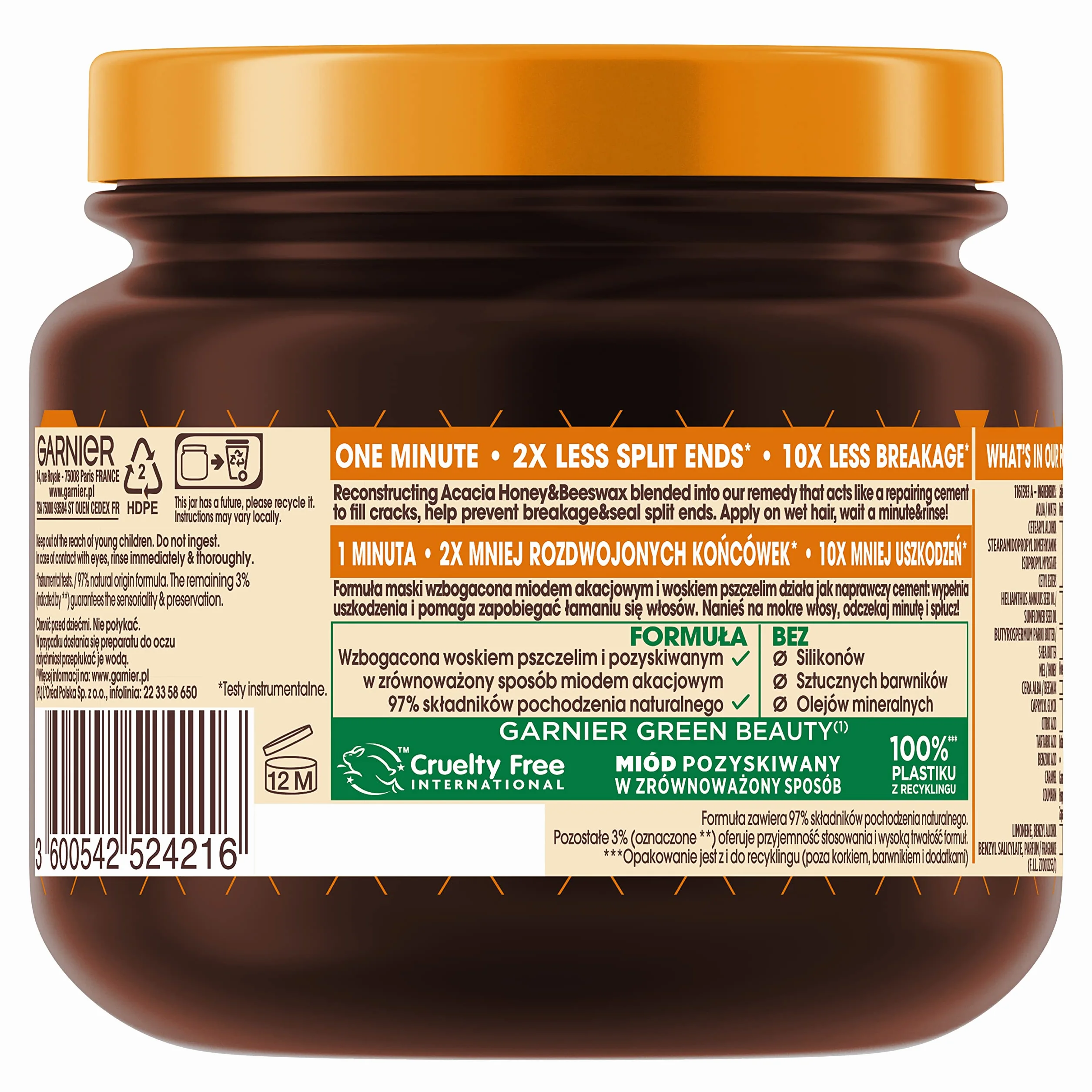 Garnier Botanic Therapy Honey Treasures maska do włosów 340 ml
