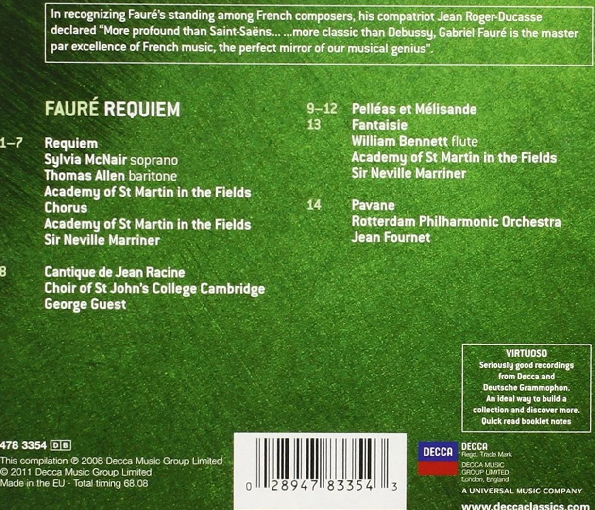 Faur: Requiem; Pavane etc.