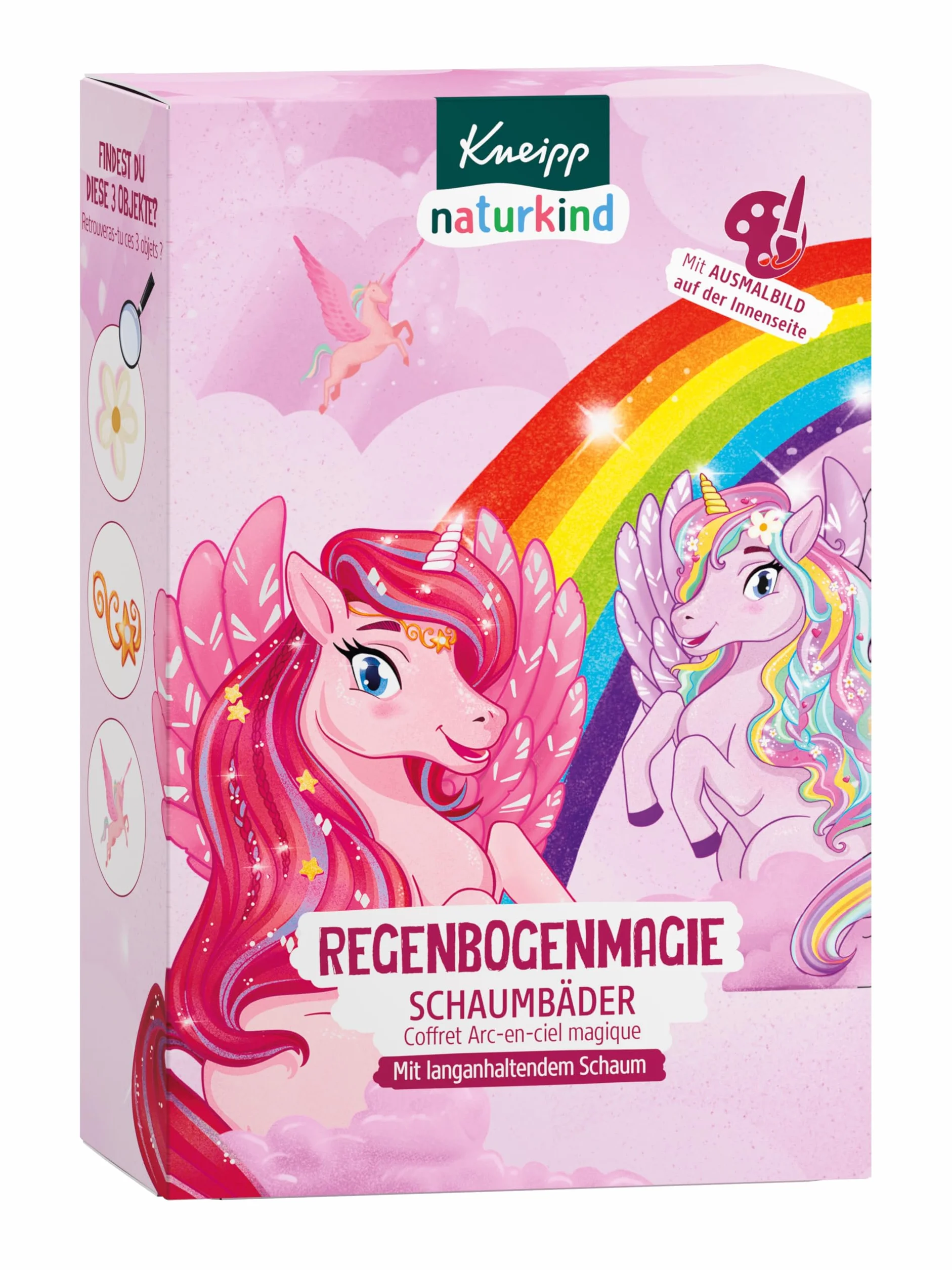Kneipp Naturkind zestaw upominkowy tęczowa magia 3 x 40 ml prezent dla syren i fanów jednorożców
