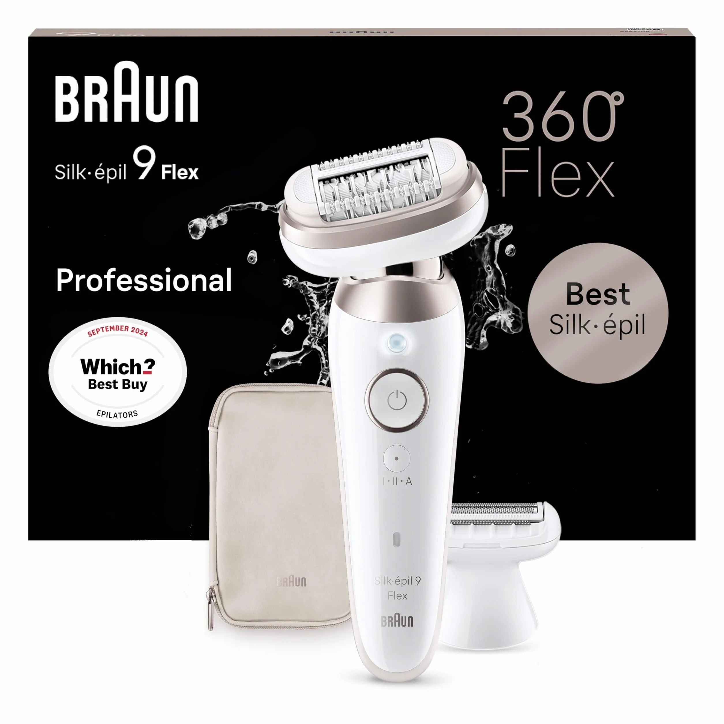 Braun Silk-épil 9 Flex depilator damski 9-030 3D biały różowy tytan